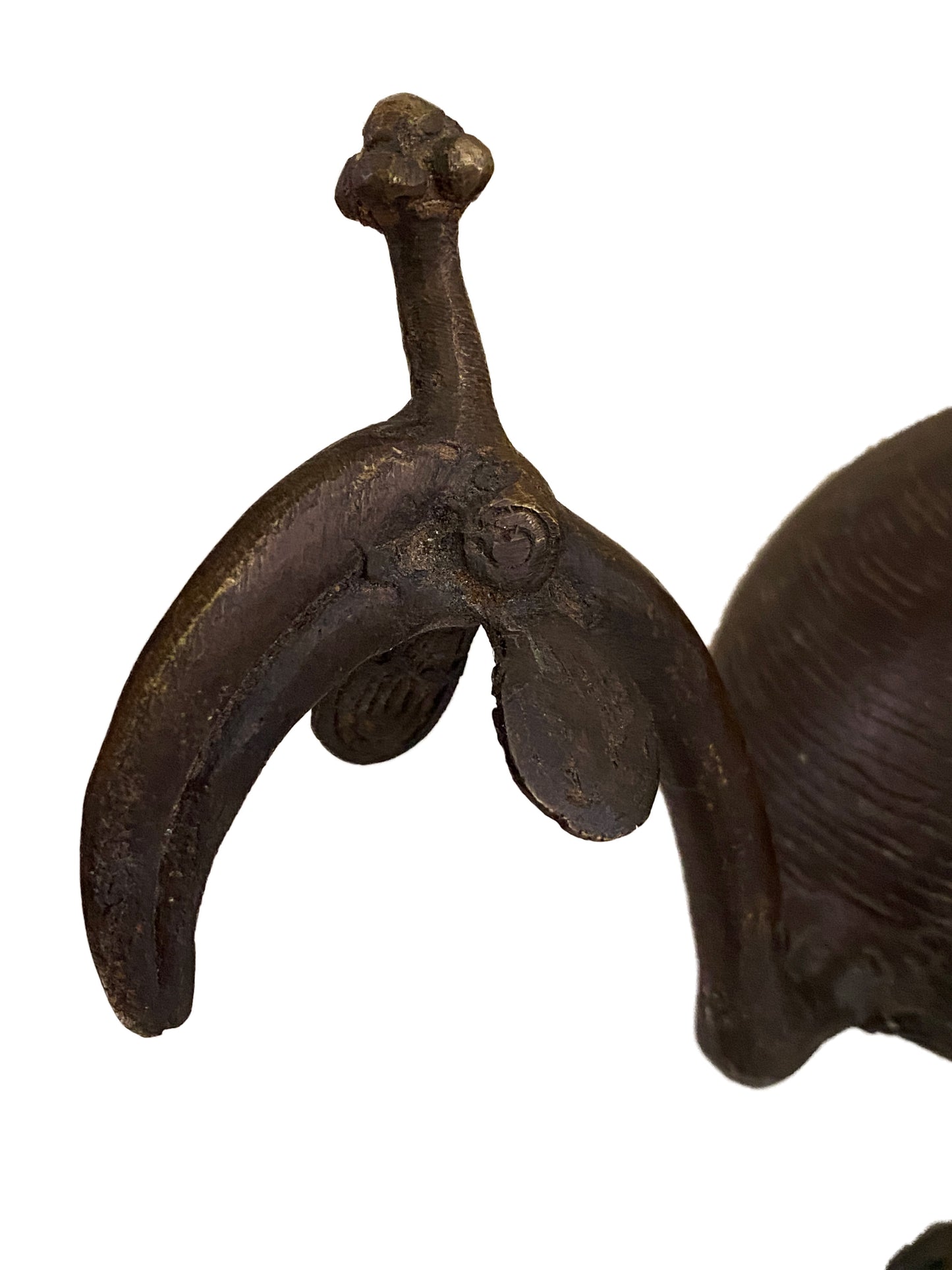 #3677 Lg Bronze Ahanti Bird Sculpture Ghana