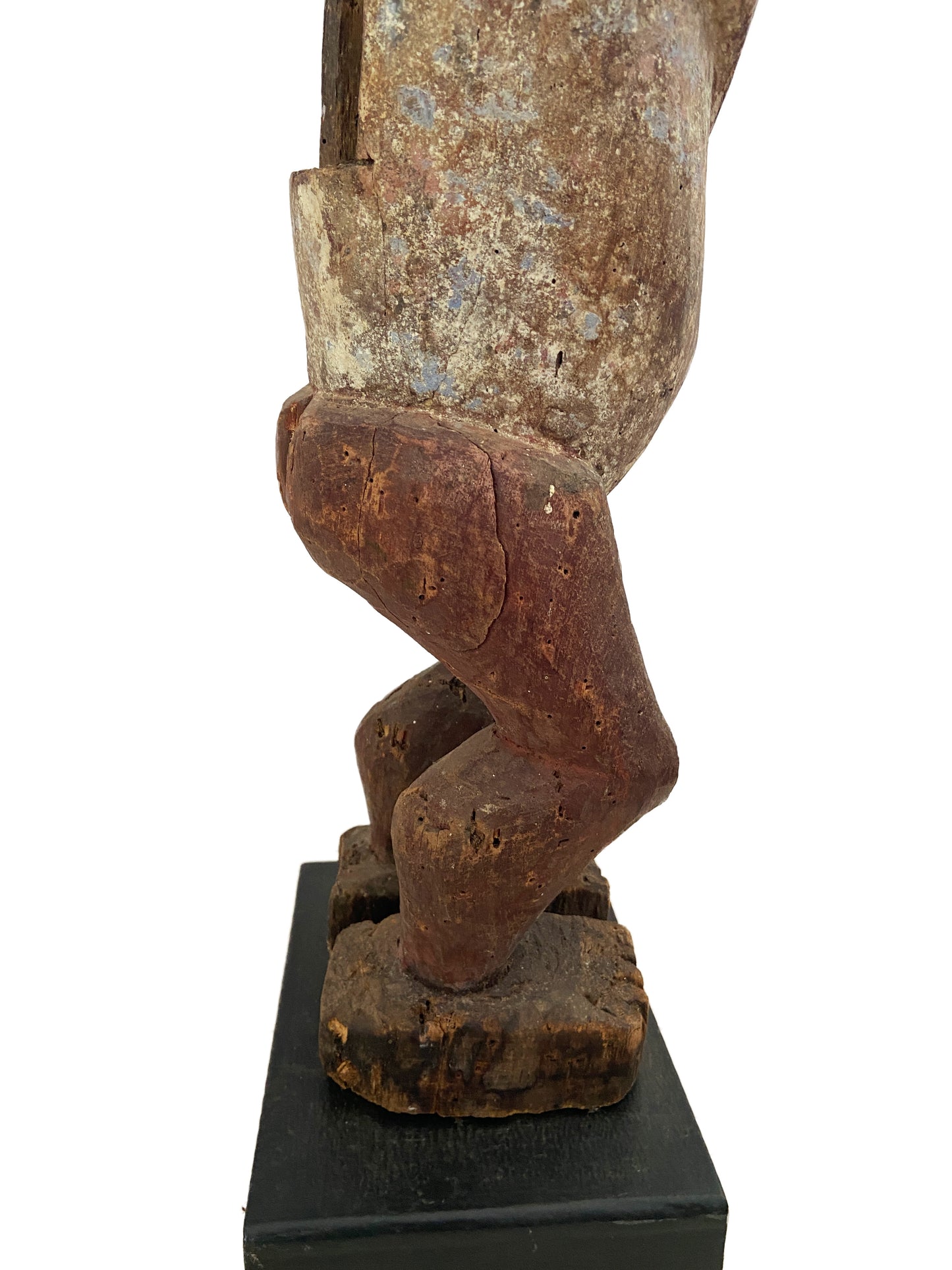 #8182 Rare African ambete reliquary Statue  Gabon on a custom wood stand 30.5" h