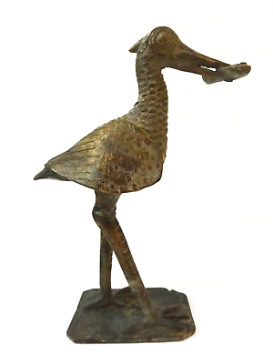 #815 Bronze AfricanTribal/ Ashanti Akan Of a Bird/ Rooster I Coast 6 .5" h