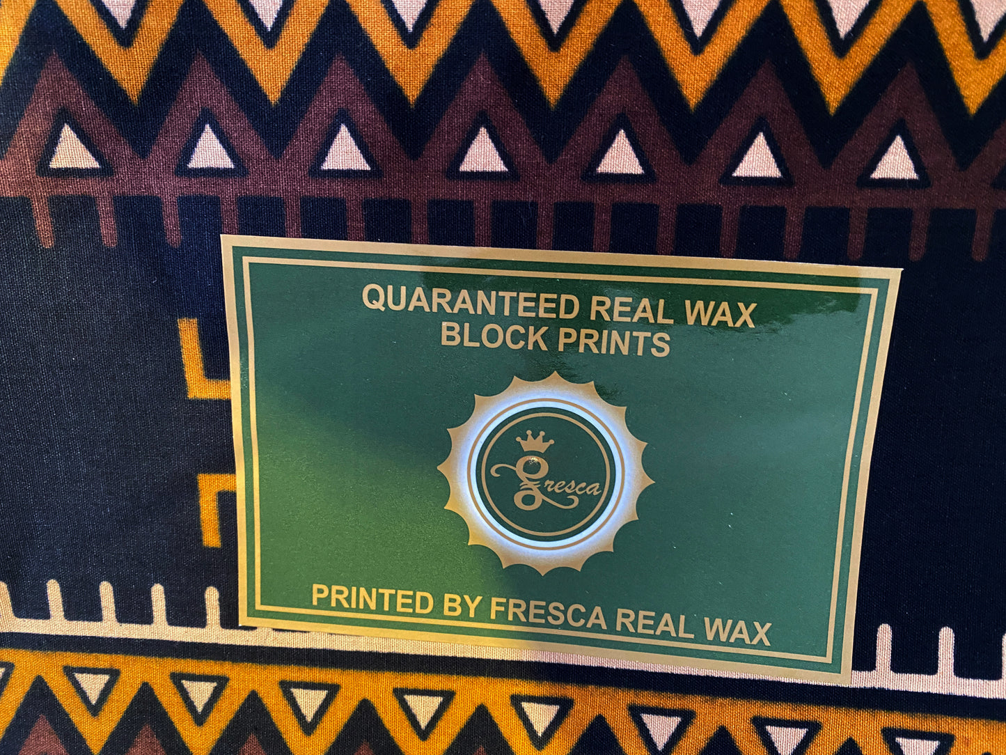 #3482 African Kente Cloth Cotton Fabric,6 Yards by 43"