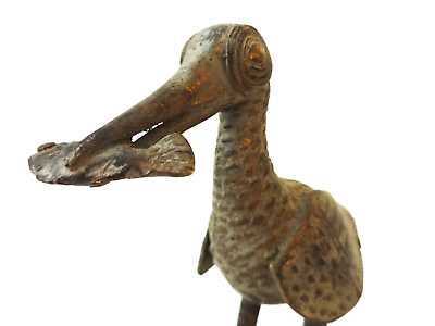 #815 Bronze AfricanTribal/ Ashanti Akan Of a Bird/ Rooster I Coast 6 .5" h