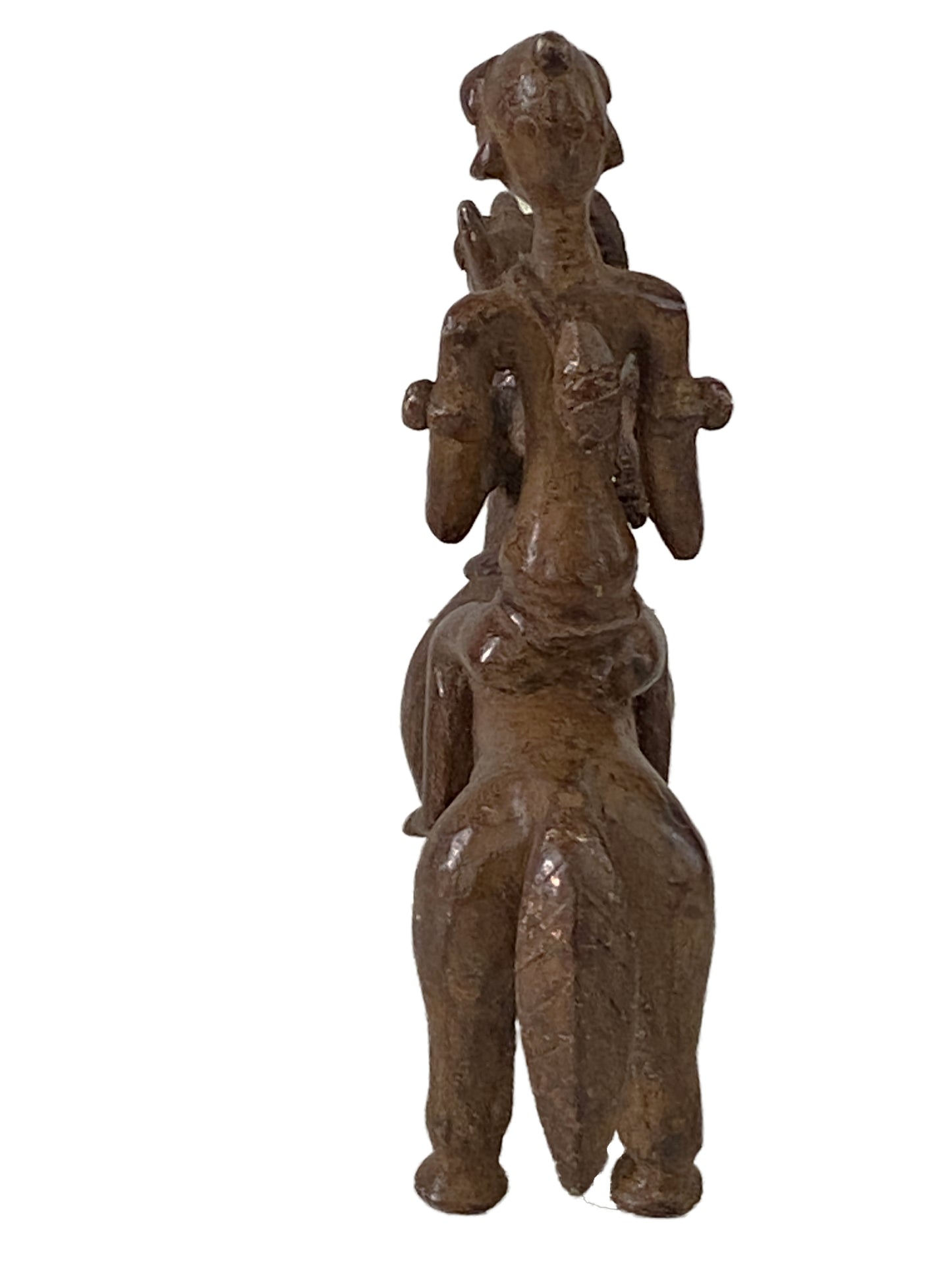 # 3412/45  Superb African Dogon Bronze Horseman