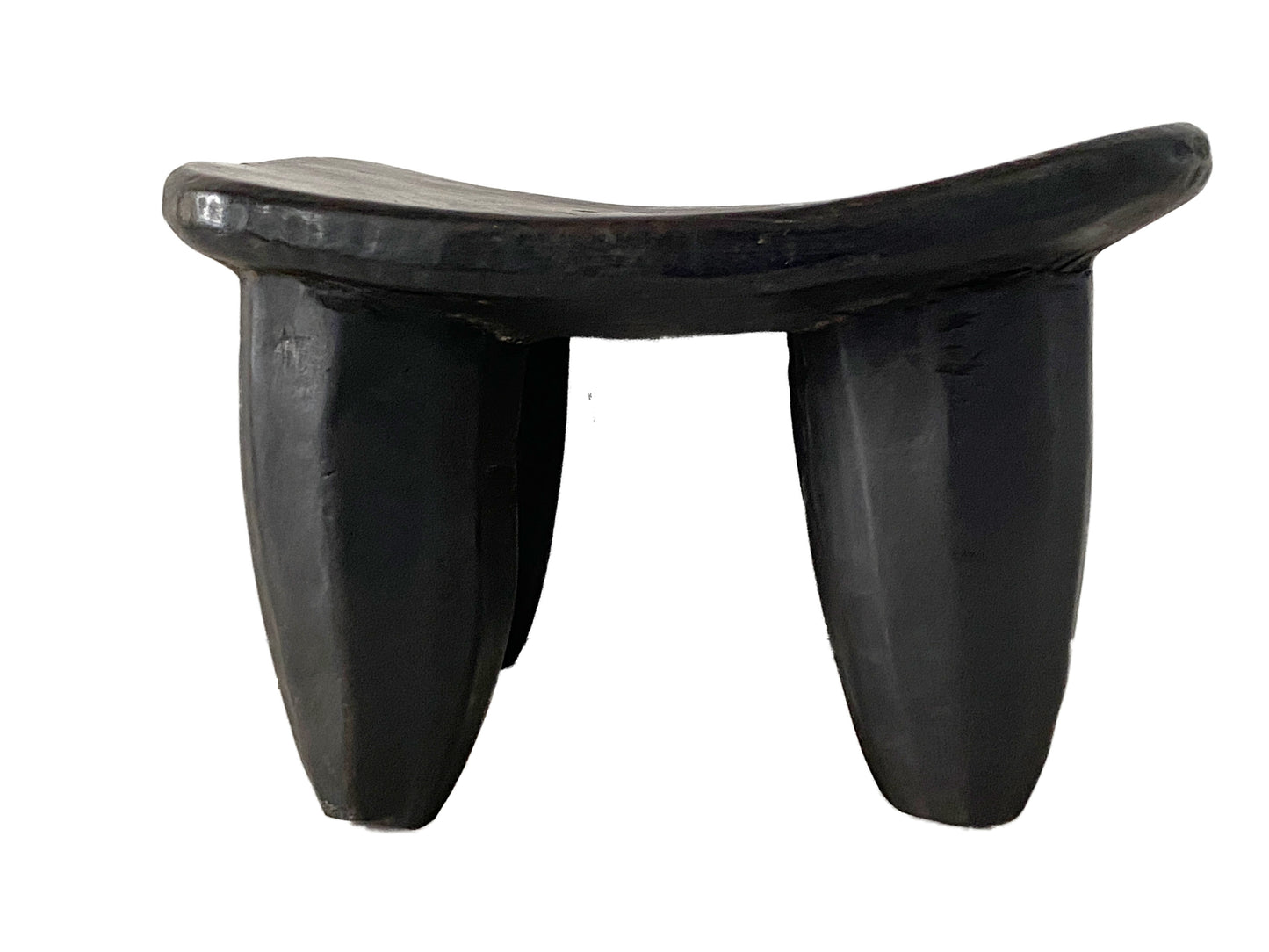 African Senufo Wood Milk Stool I . Coast 6.5" H by 10.25" W #3331
