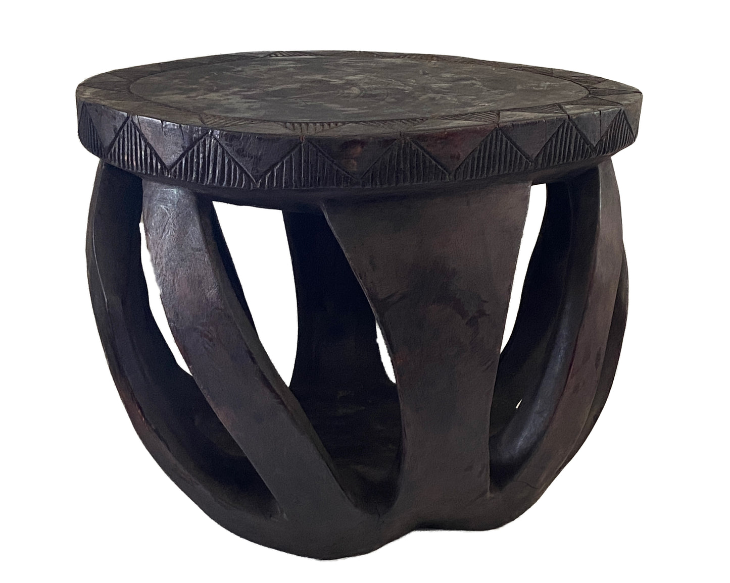 #3747 African Baga LG Stool /Table Guinea-Bissau 14" H by 17.25"W