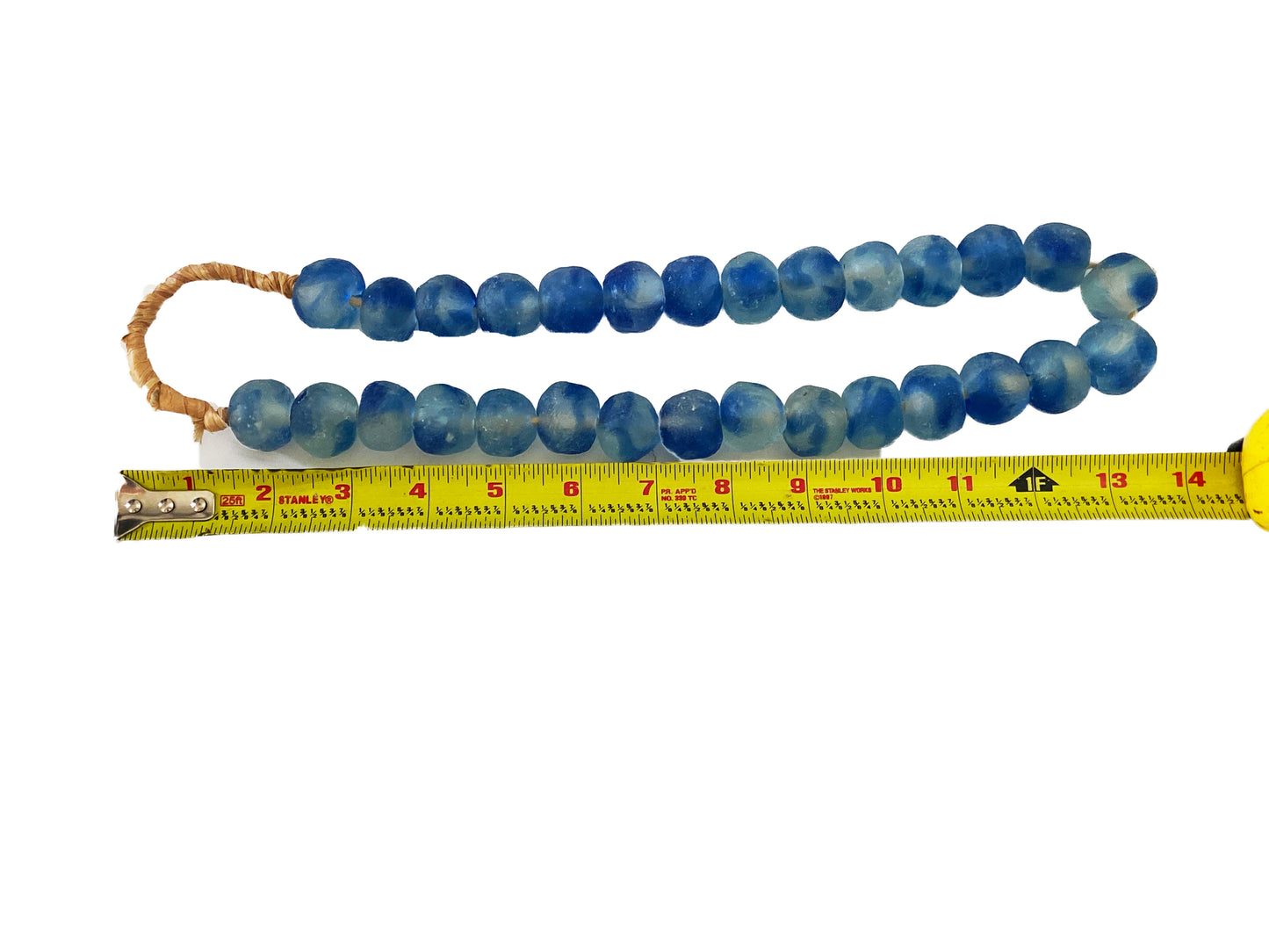 #3338 African Lg GlassTrading Beads Necklace 27" H