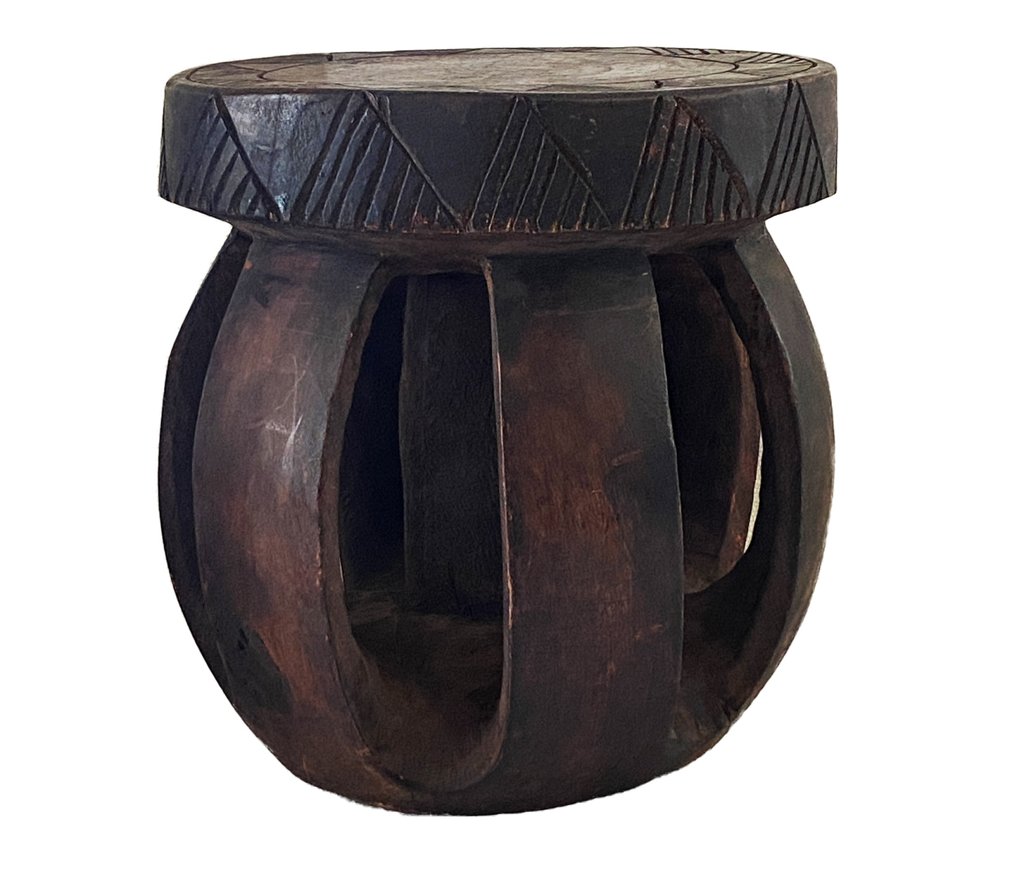 #3748 African Baga Low Stool Guinea-Bissau 12.5" H by 11"Diameter