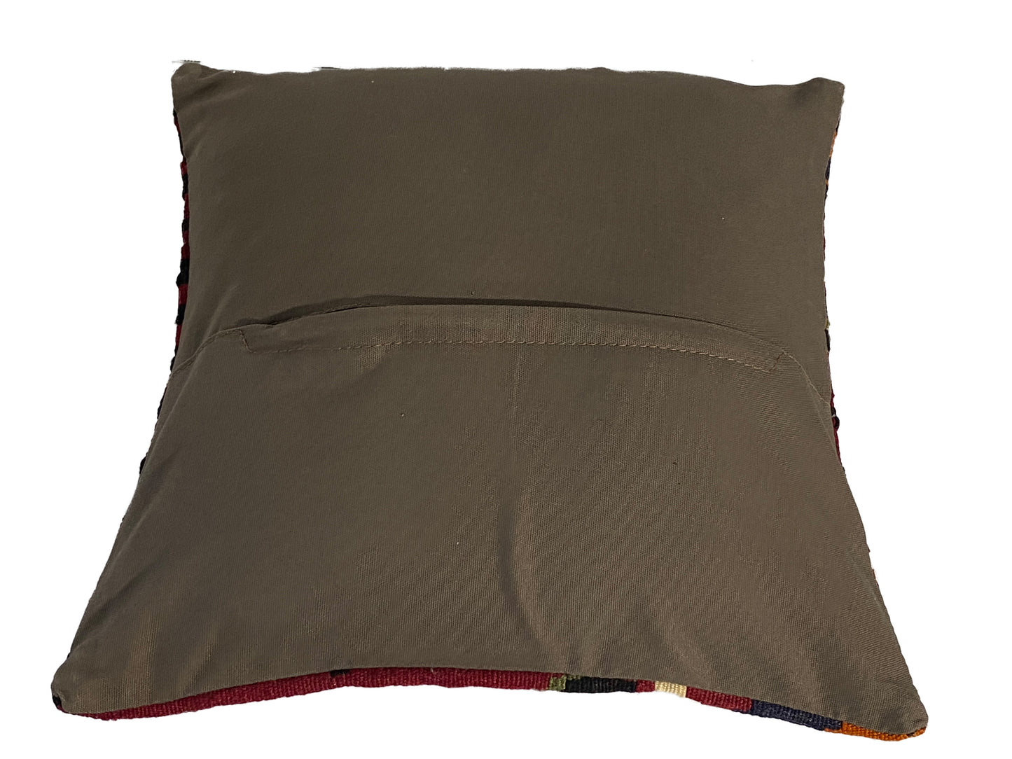 #4352 Superb Old Tribal Turkish Kilim Pillow Cover 16 by 16"