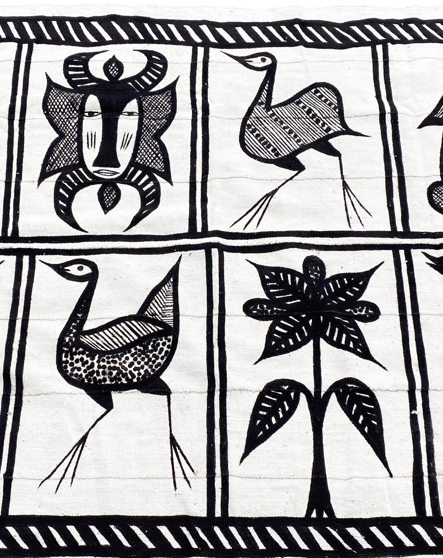 #4379 Vintage Korhogo by the Senufo People Mud Cloth Cote d'Ivoire