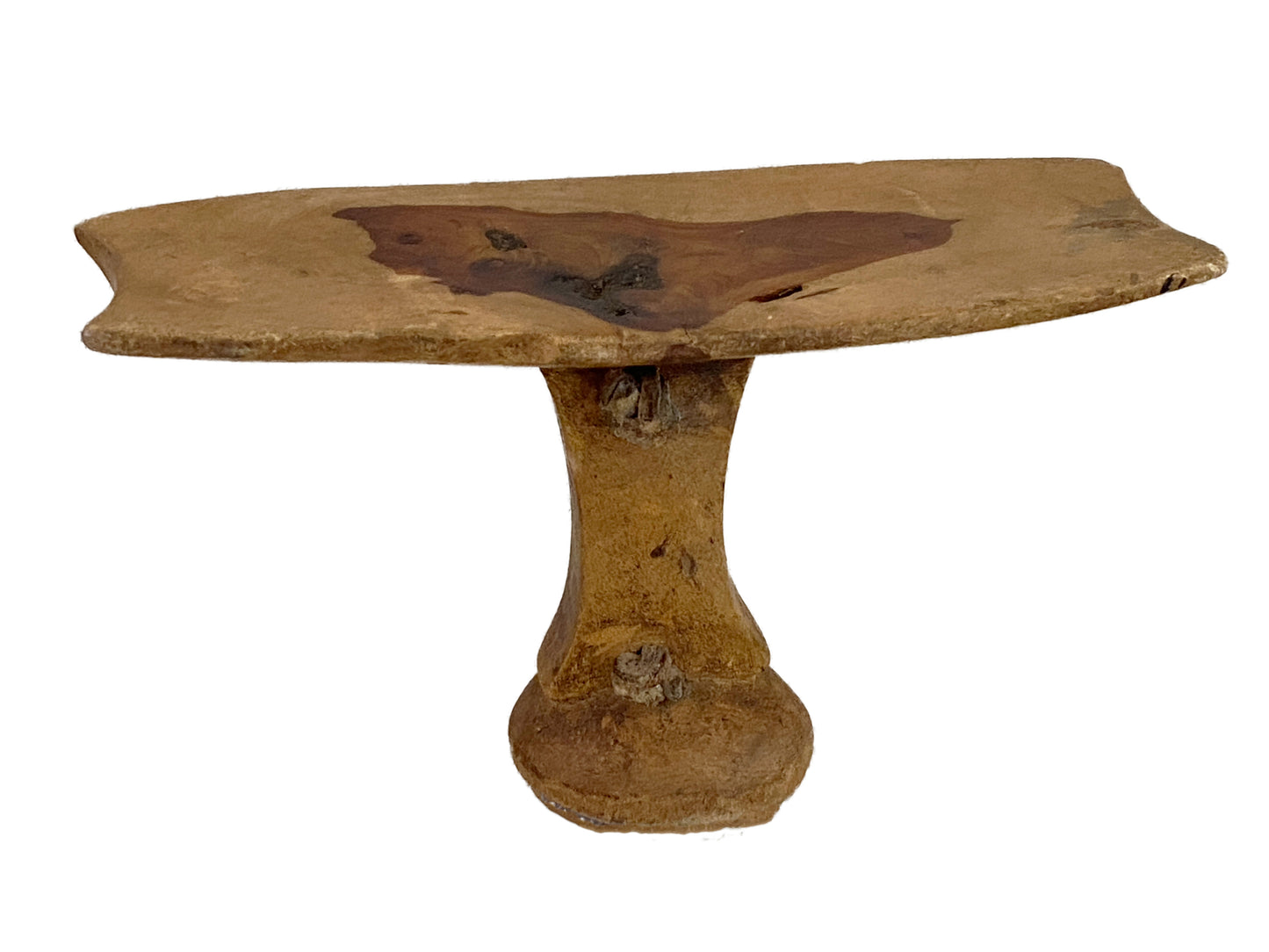 # 3770 African Tribal Art a Fine Old Lobi Stool or Head Rest Burkino Faso