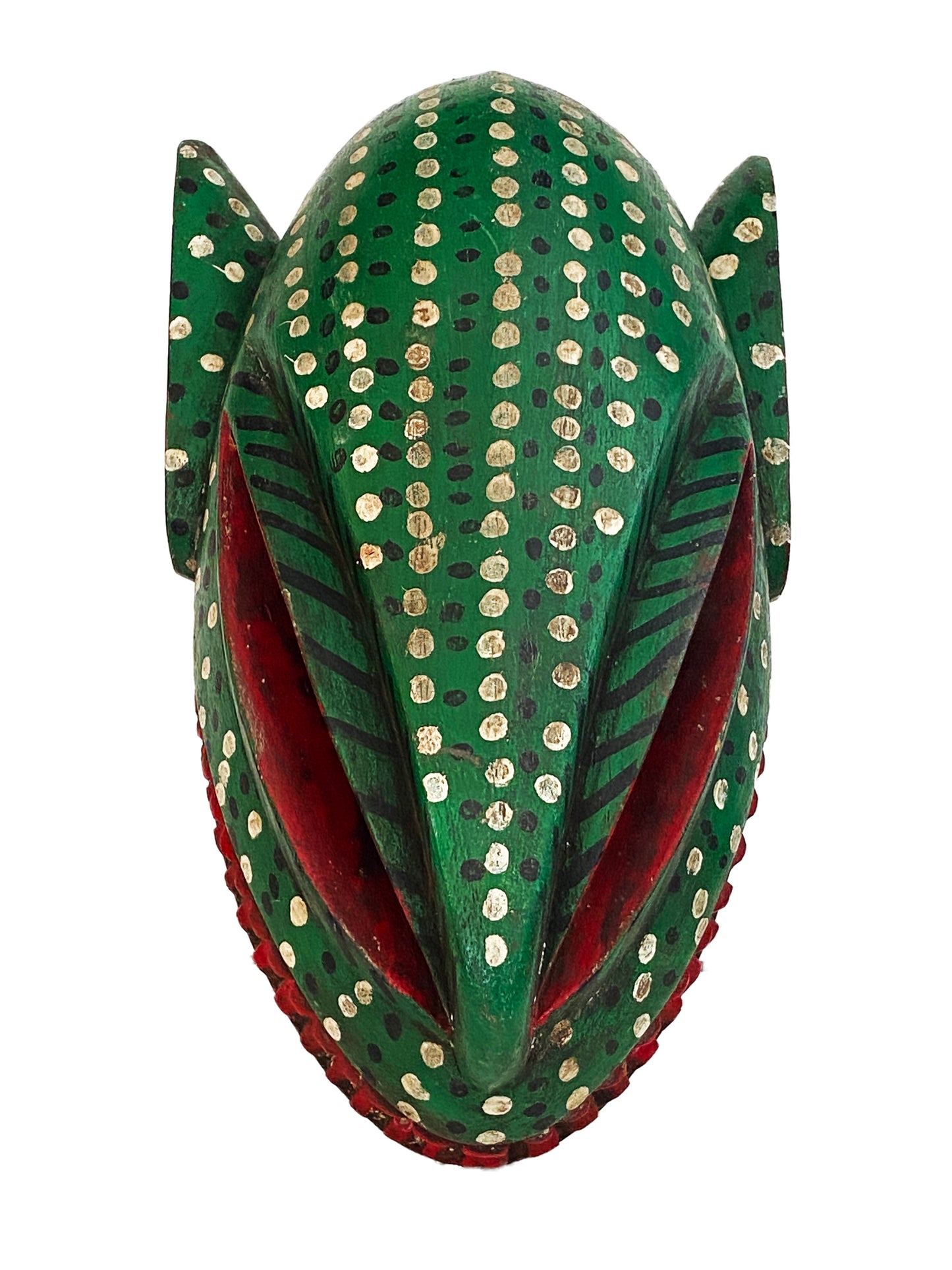 #3419 African Lg Old Colorful Leopard Mask Bozo Bamana 14.5" H