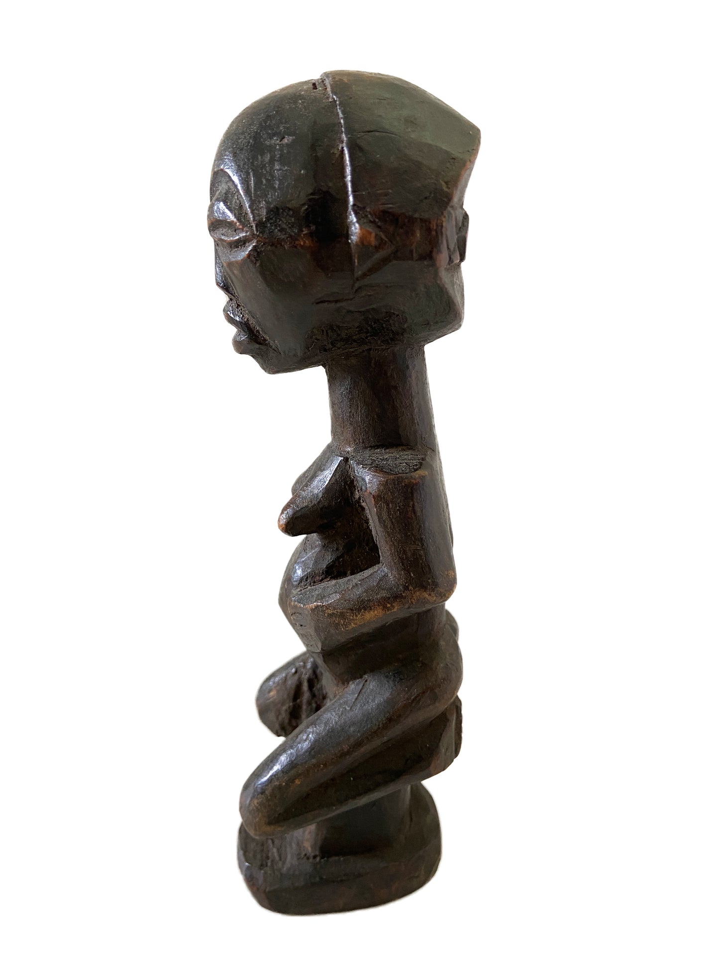 #2151 Superb Hemba Pregnant Female Memorial Figure Singiti 7 Inch DR Congo African
