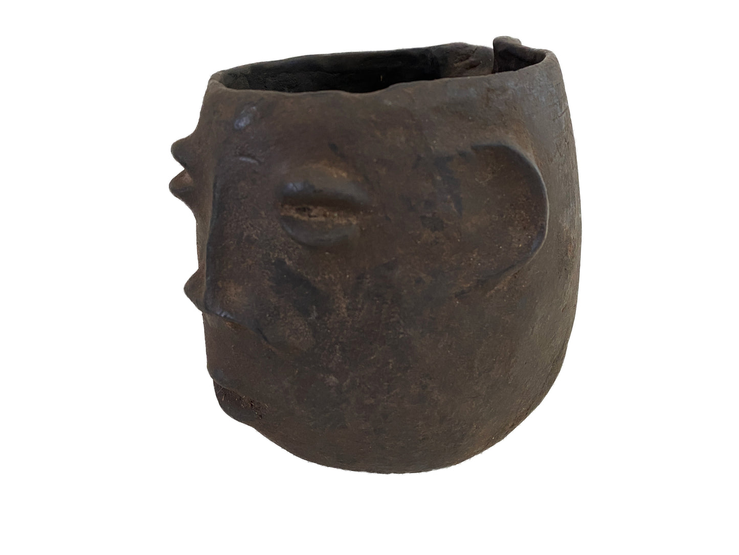 #3728 Kuba wooden Cup Figural Head Congo