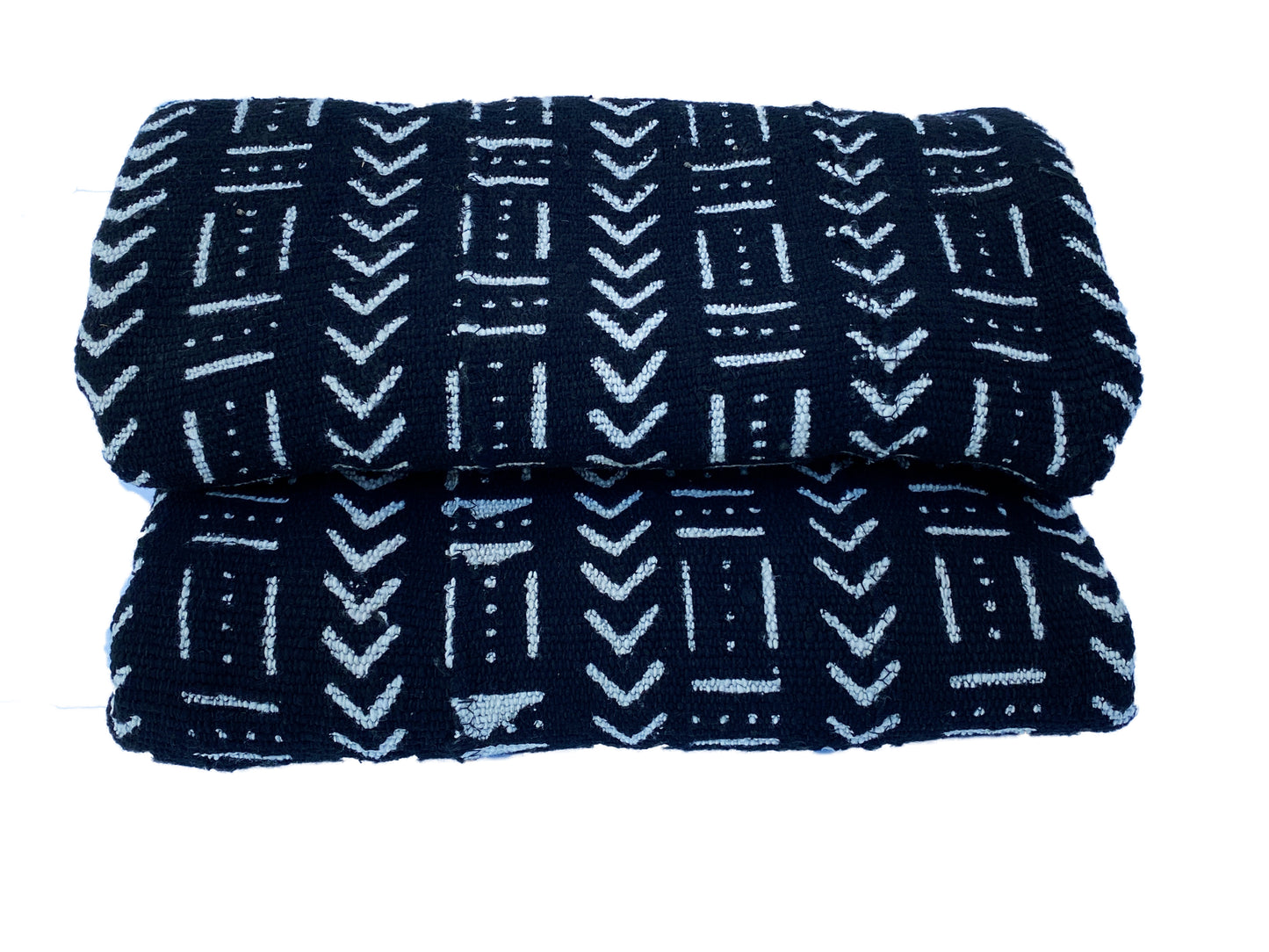 # 3851 African Black and White Mud Cloth Textile Mali