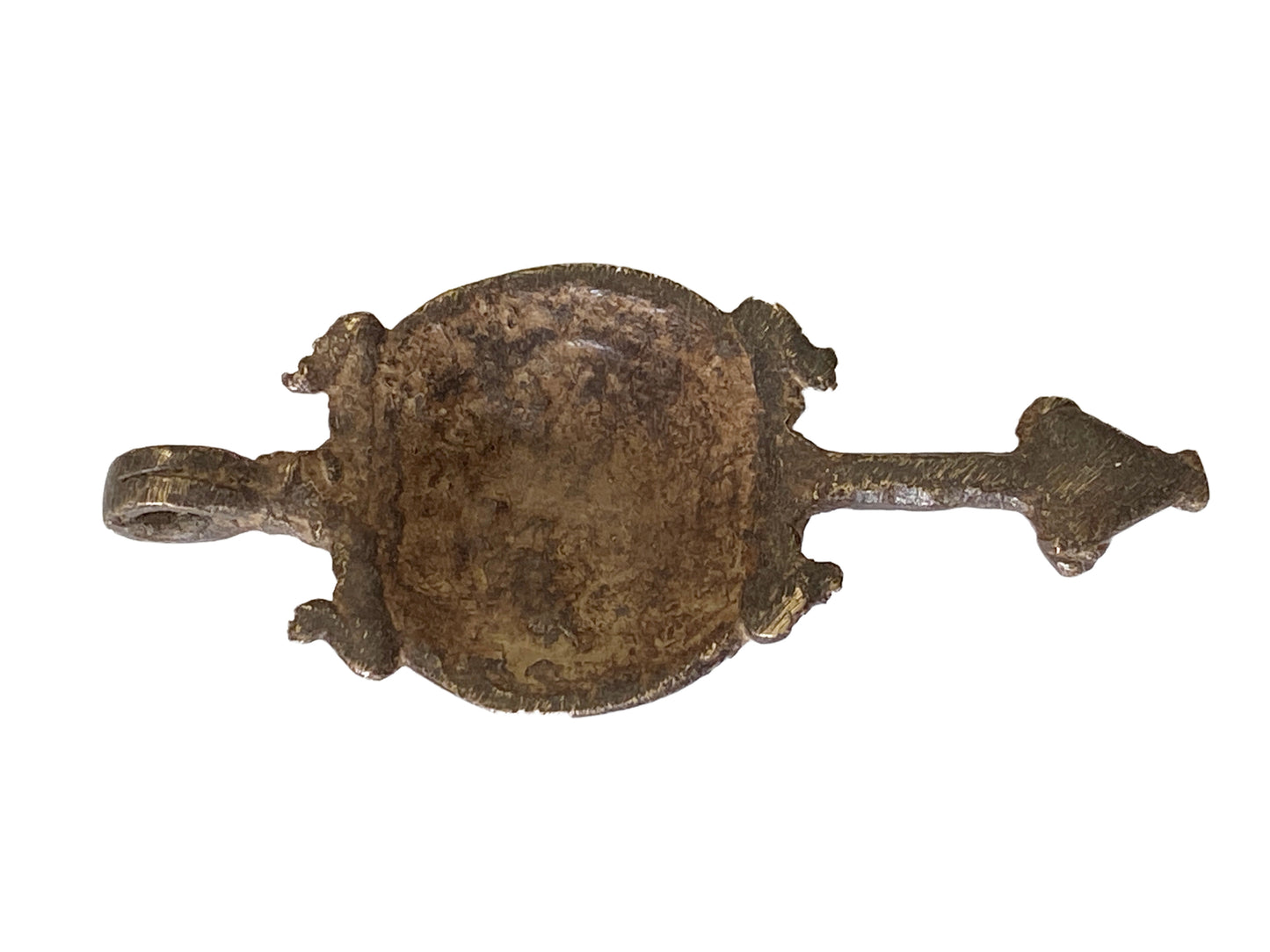 #2230 Gan Bronze Amulet Talisman Pendant of Serpent Burkina Faso Africa