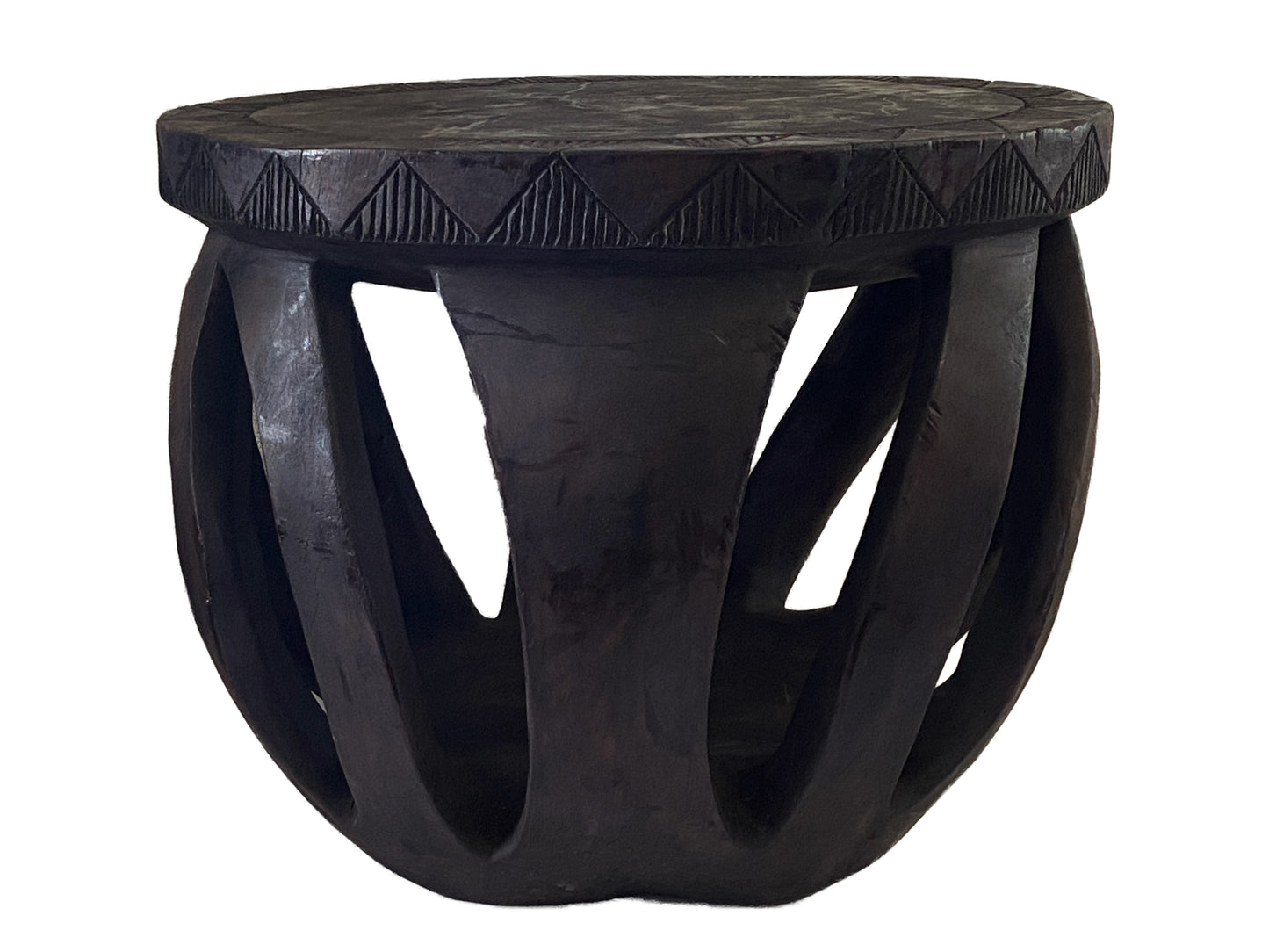 #3747 African Baga LG Stool /Table Guinea-Bissau 14" H by 17.25"W