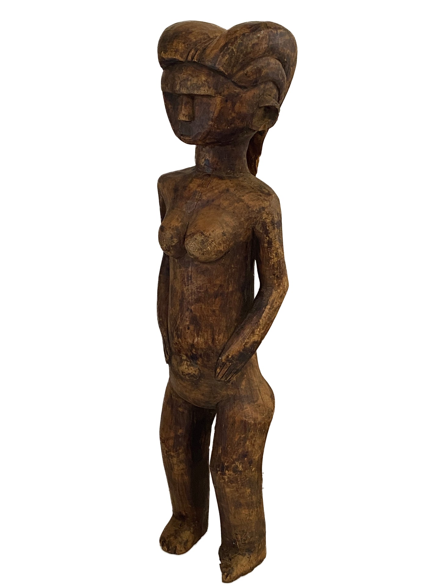 #3918 Old African Senufo Maternity Sculpture 25.5" H