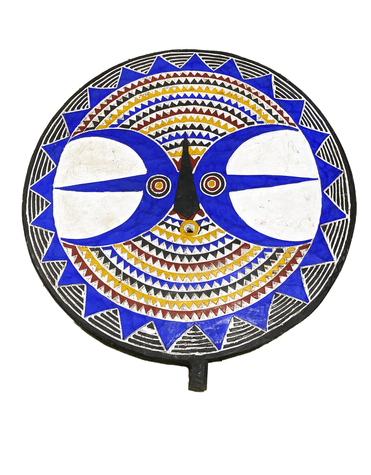 #4120 Superb African LG Baule Tribe Moon Mask I Coast 40" H