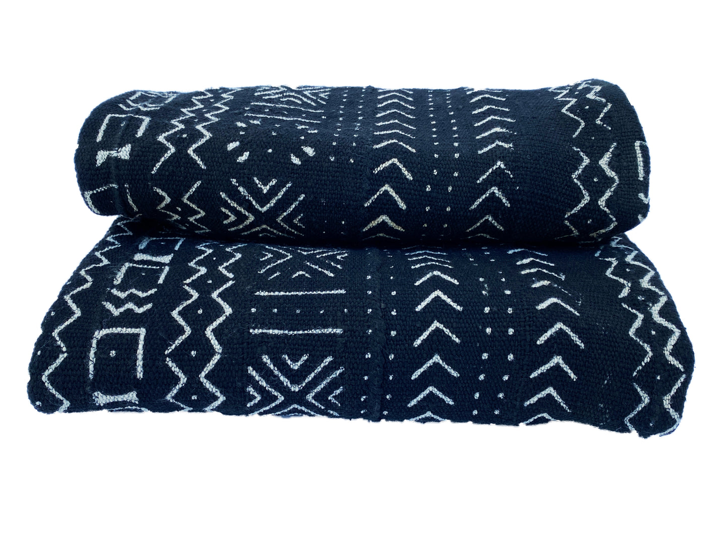 # 3856 African Black and White Mud Cloth Textile Mali