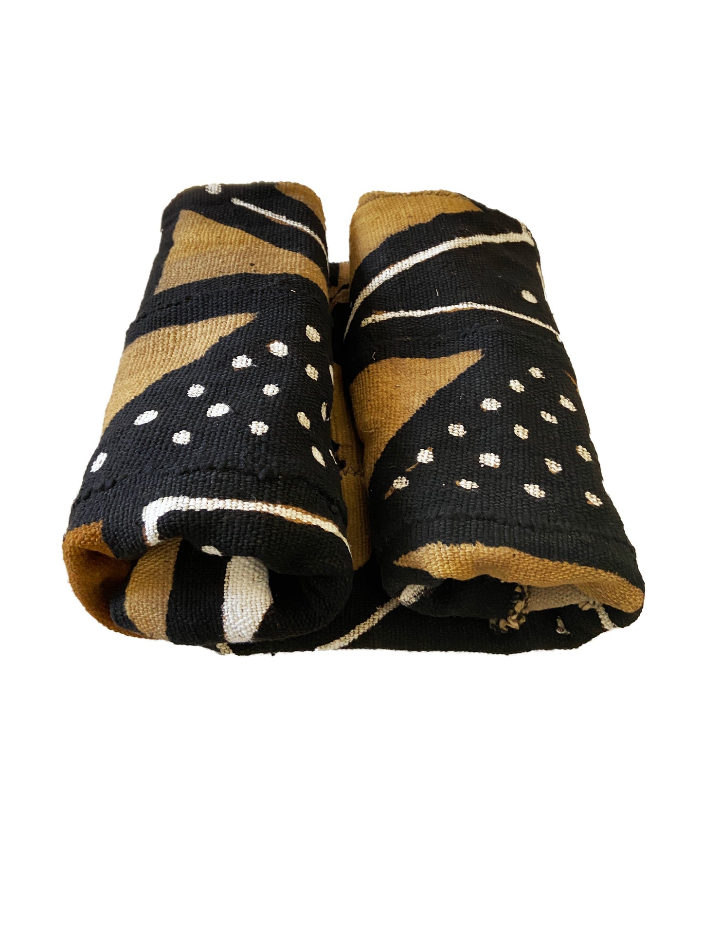 African Brown/Mustard/Black/White Mud Cloth Mali 40" By 67" #3575