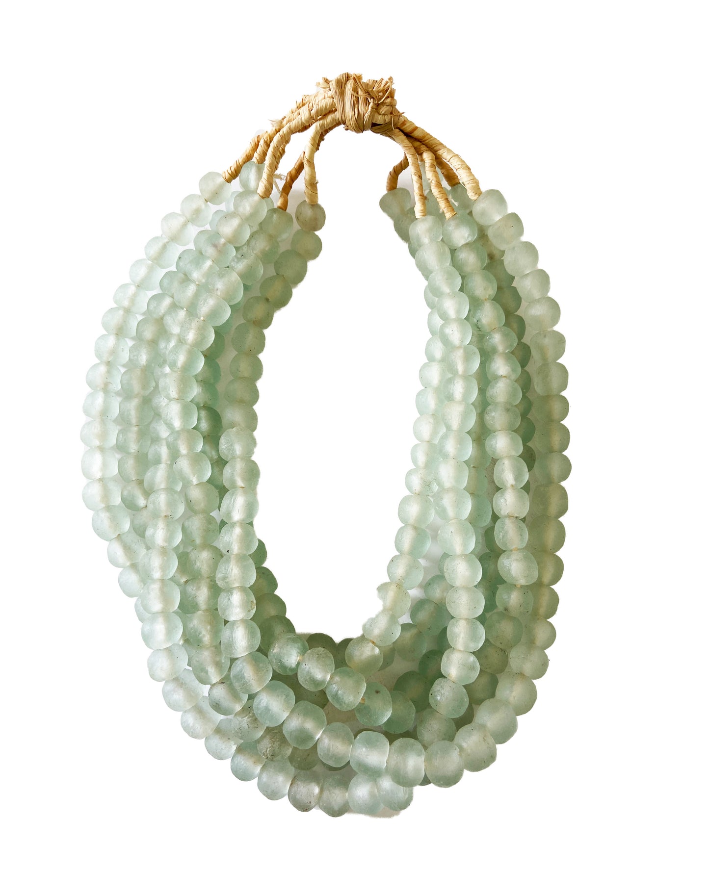 #2290 AfricanAqua Glass Trade Beads S/6