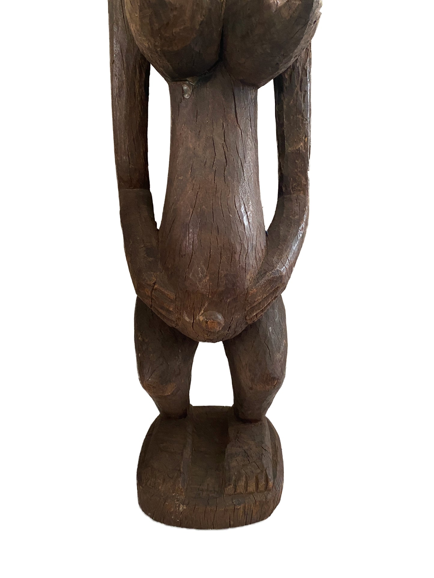 #3661 Old Dogon Maternity Female Statue Mali 28" H