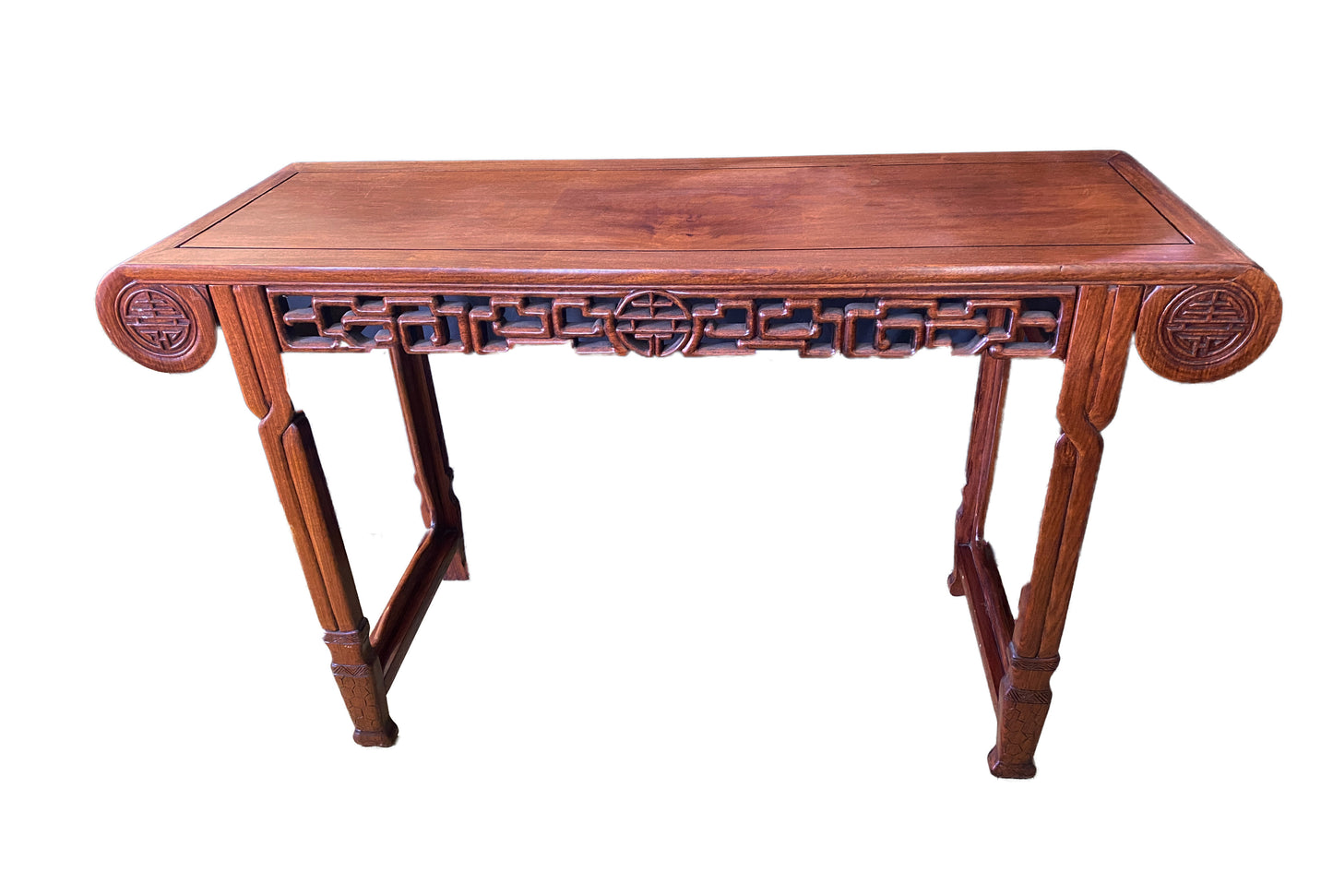 #3949 Chinoiserie Vintage Solid Wood Altar Console Table Huang Huali