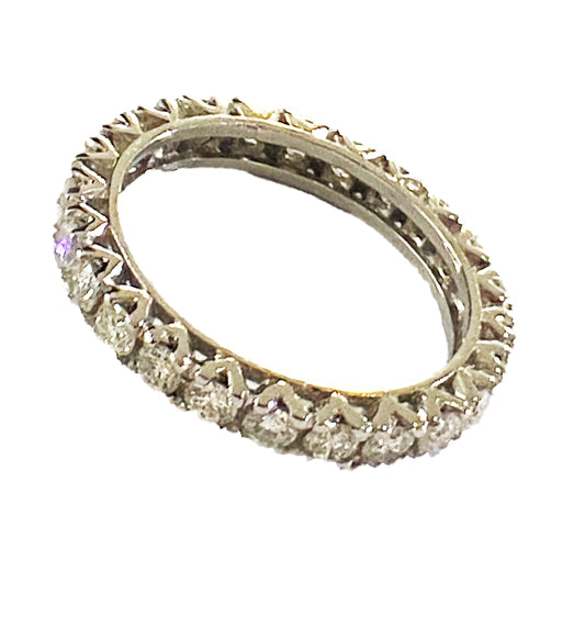 #3973 Marquise Shaped Diamond Wedding Band Size 5.3/4