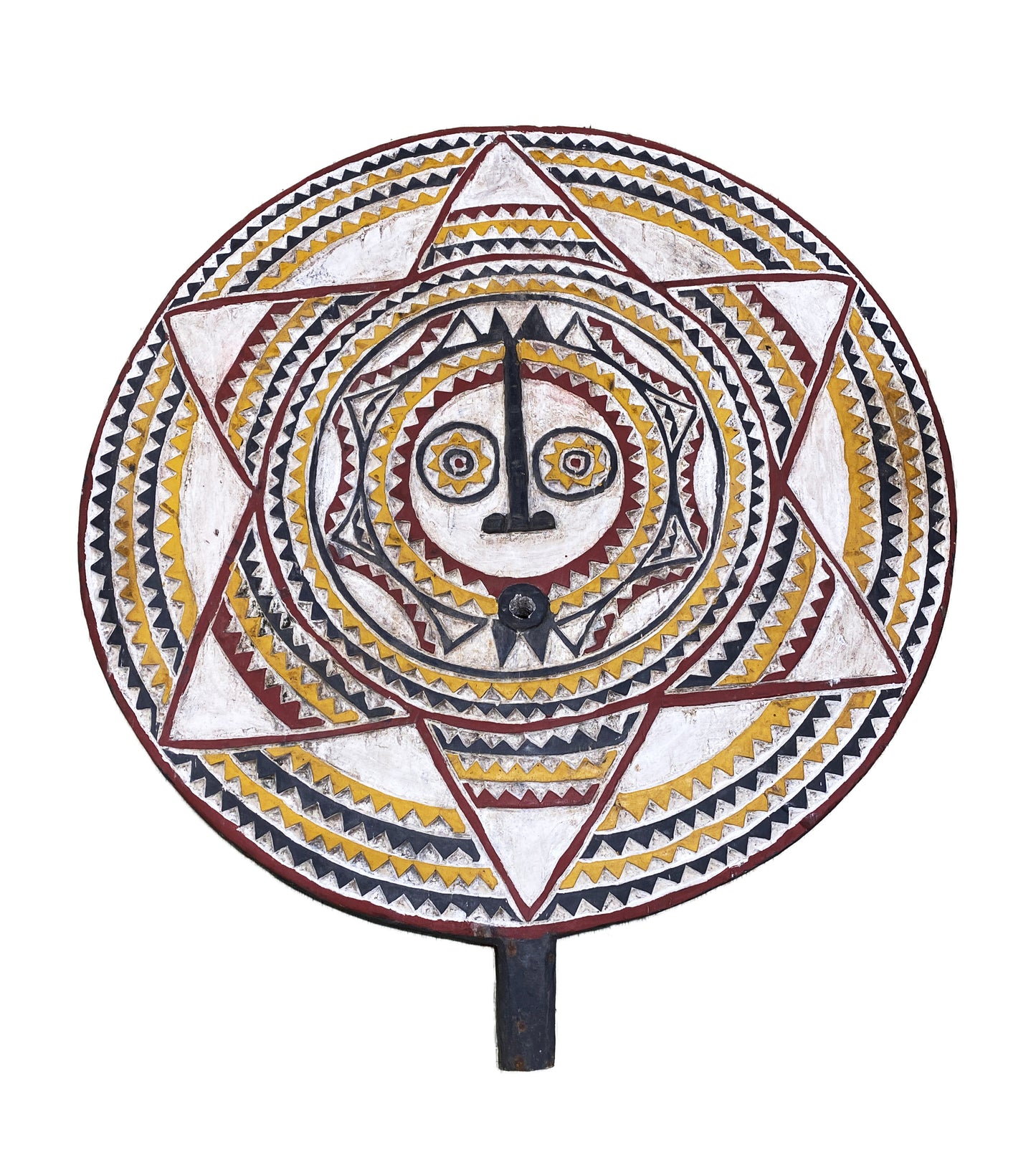 #4119 Superb African LG Baule Tribe Moon Mask I Coast 38" H
