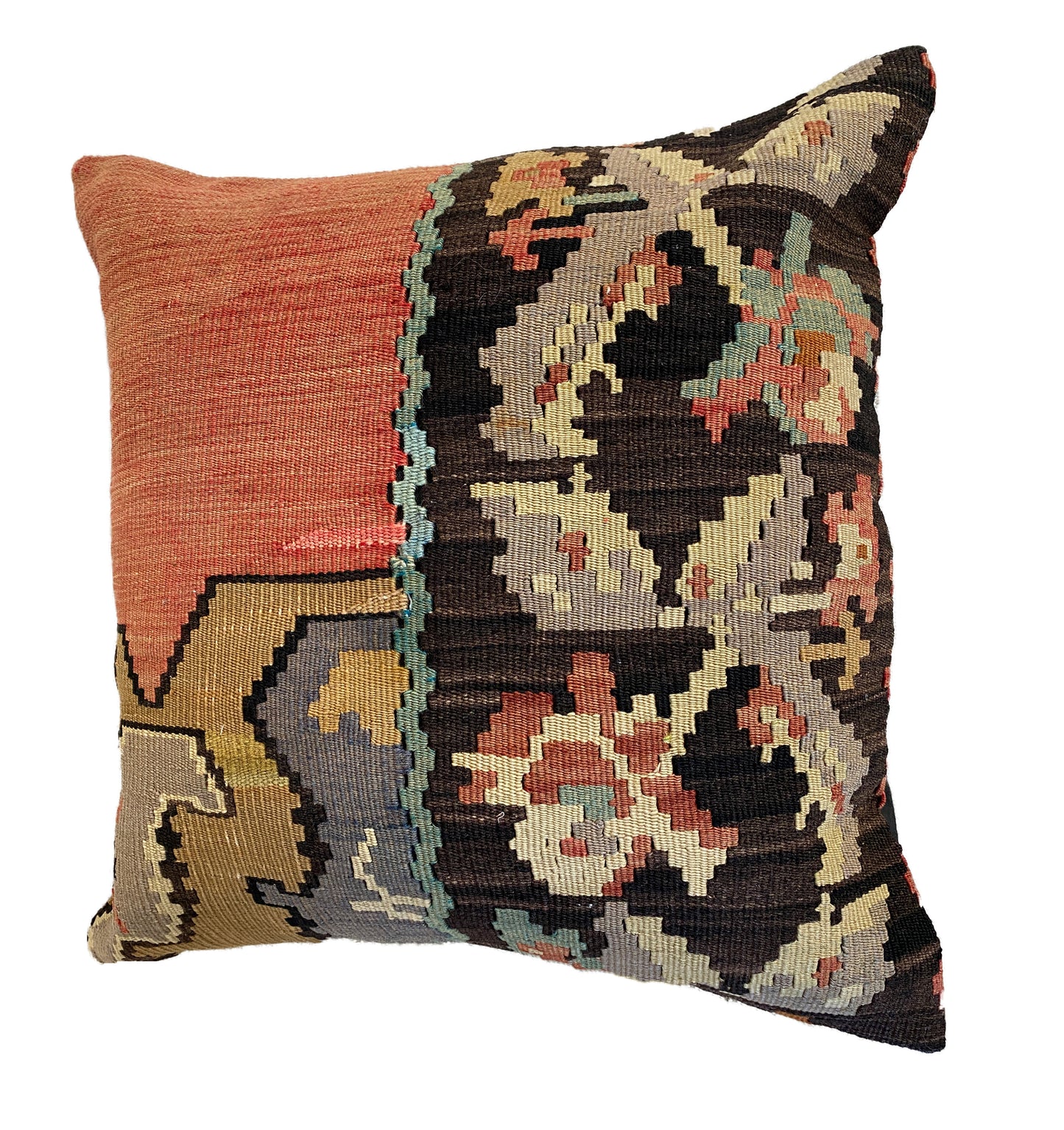#4422 Superb Custom Made Old Turkish Tribal Kilim Pillow Cover 20"