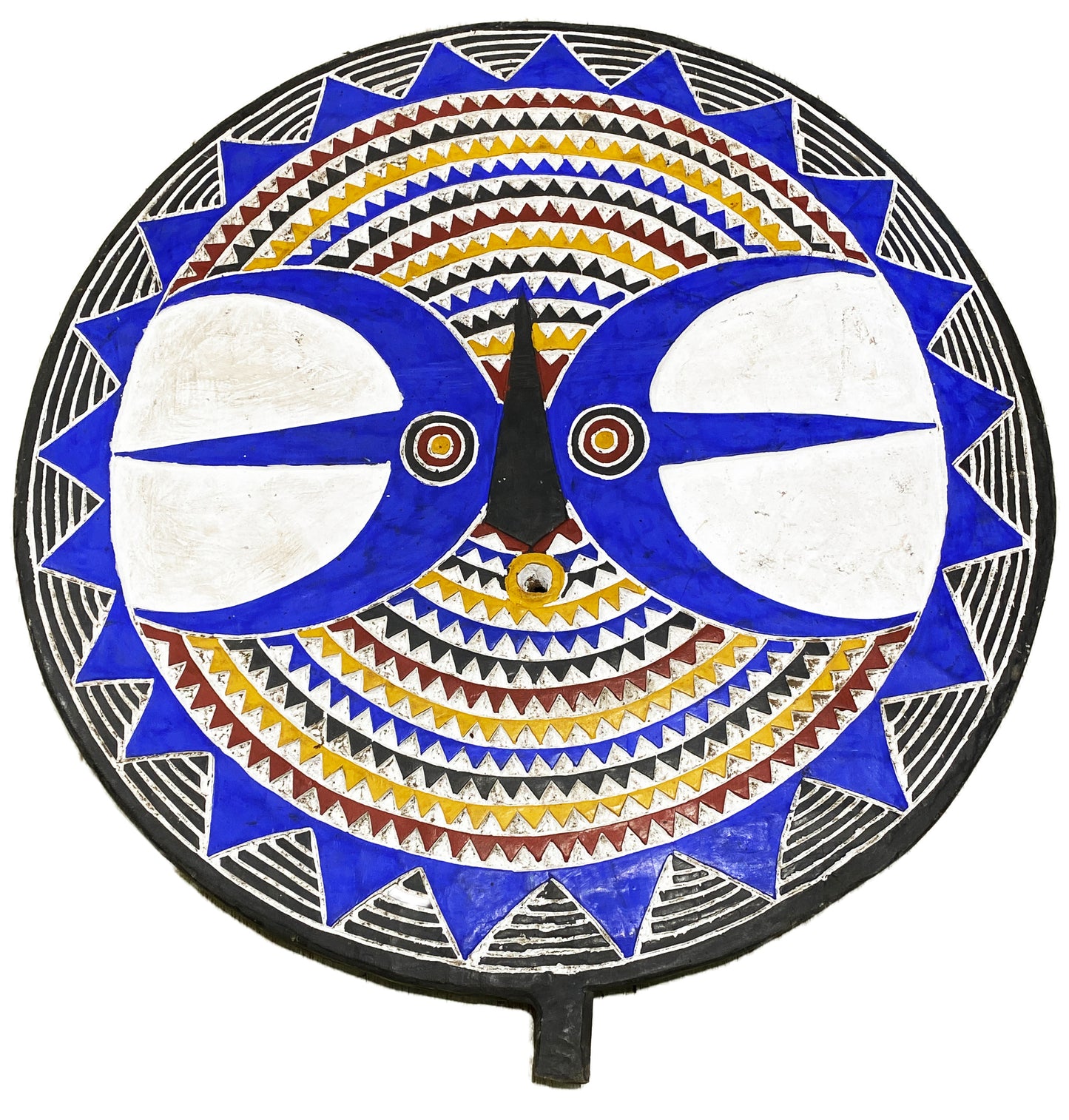 #4120 Superb African LG Baule Tribe Moon Mask I Coast 40" H