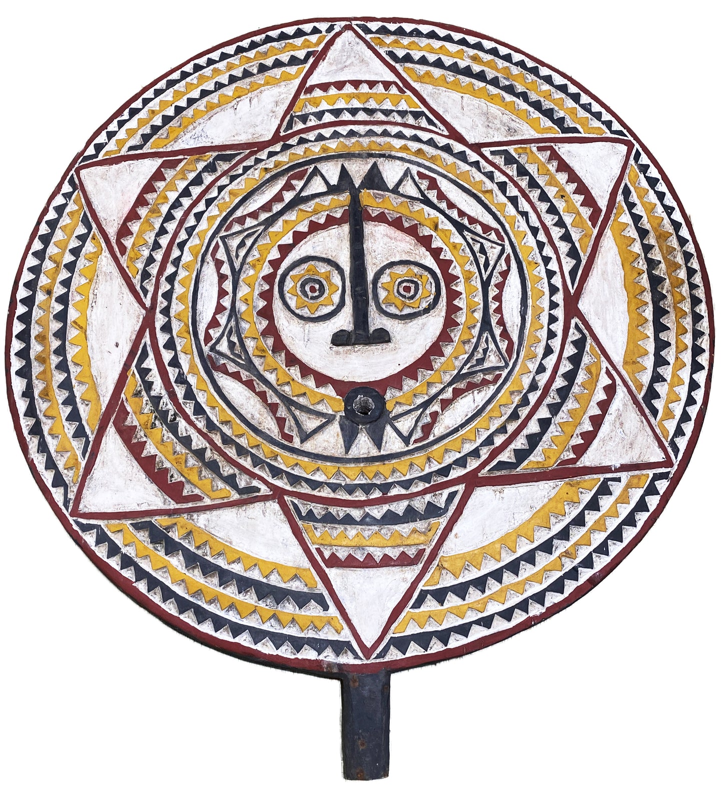 #4119 Superb African LG Baule Tribe Moon Mask I Coast 38" H