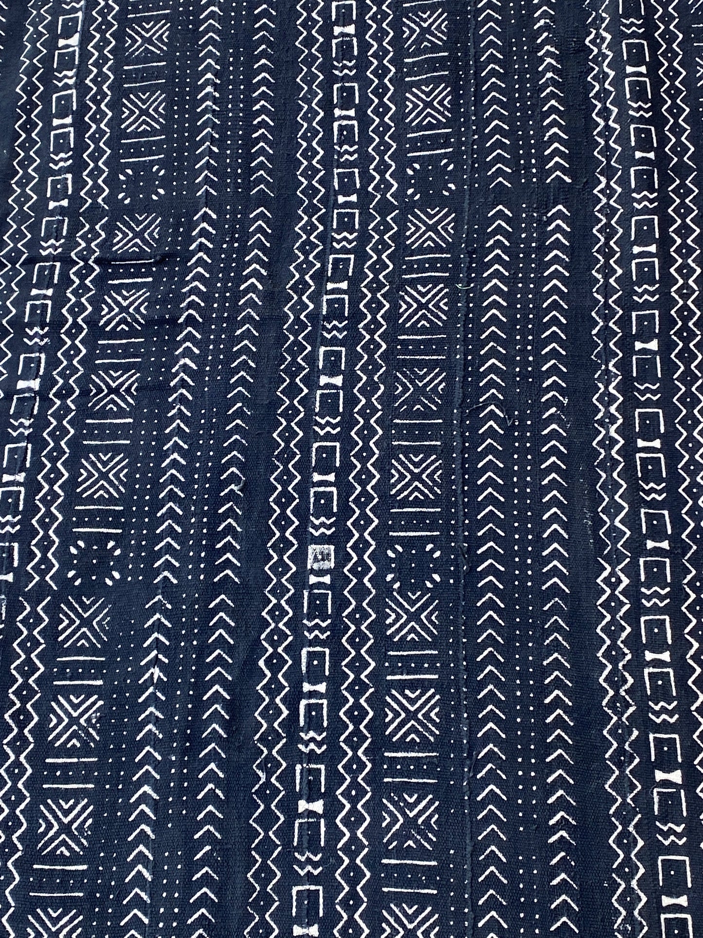 # 3856 African Black and White Mud Cloth Textile Mali