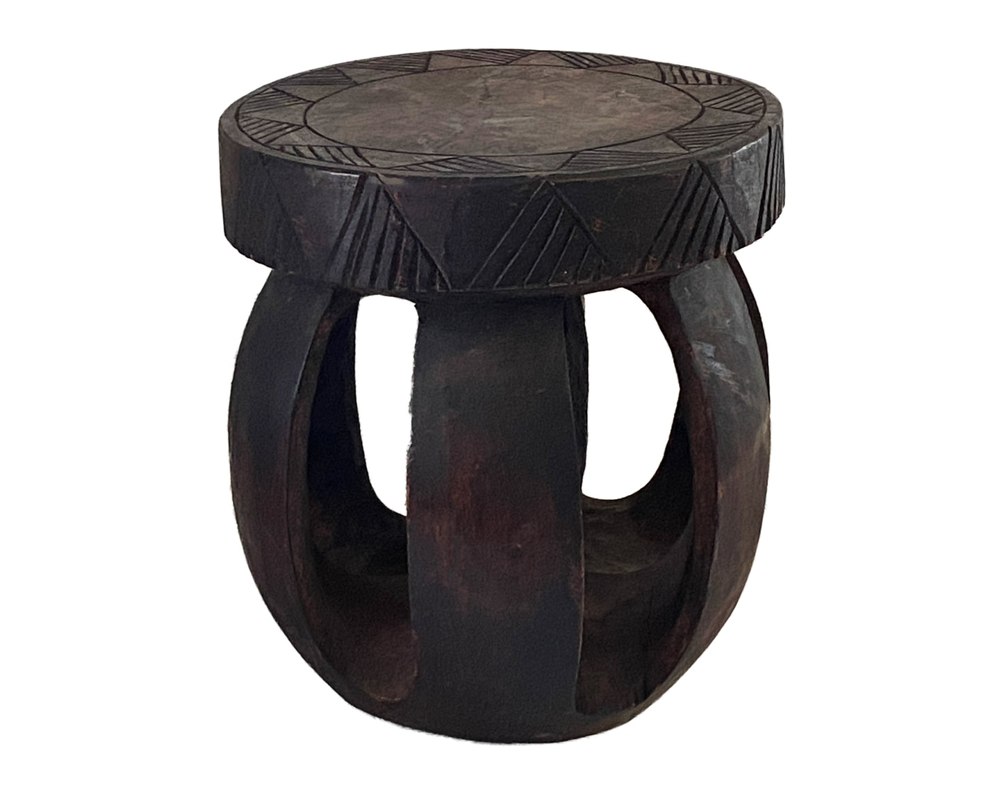 #3748 African Baga Low Stool Guinea-Bissau 12.5" H by 11"Diameter