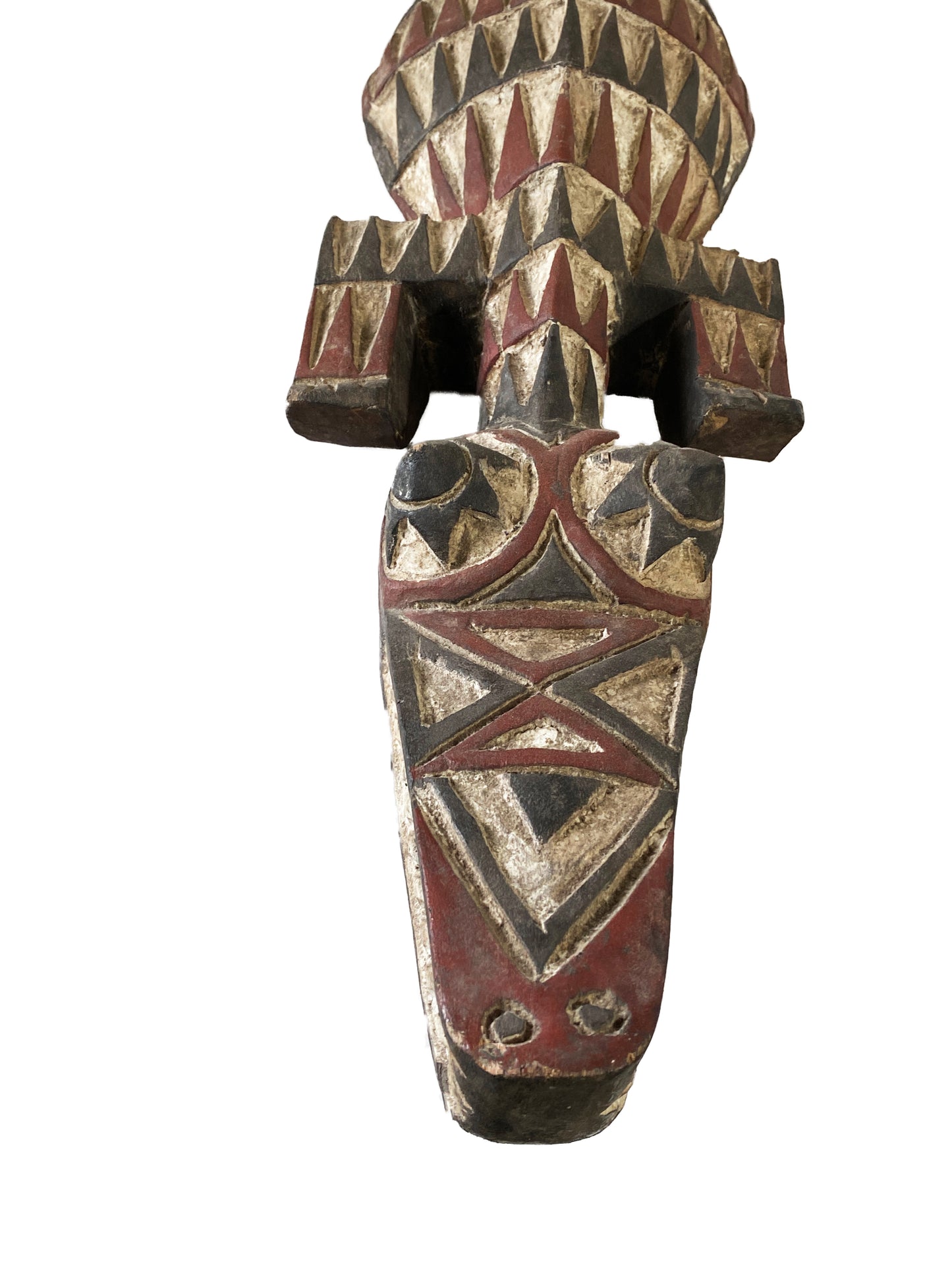 #4321 African Mask Crocodile Nuna Bobo Burkina Faso 43" W