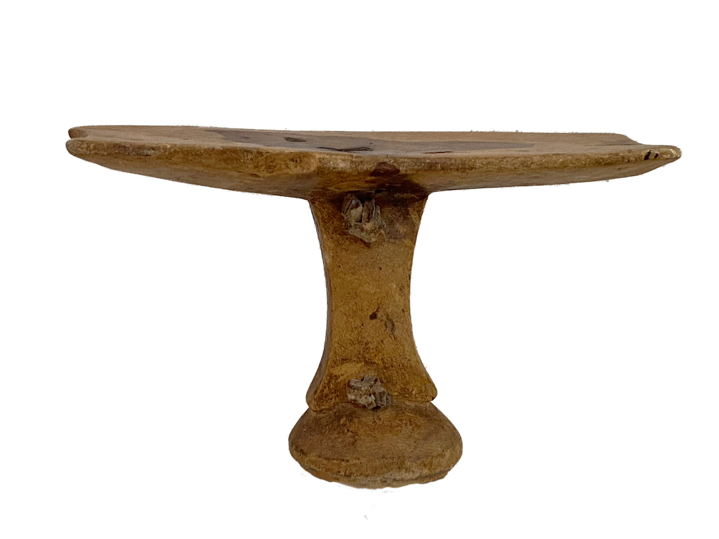 # 3770 African Tribal Art a Fine Old Lobi Stool or Head Rest Burkino Faso
