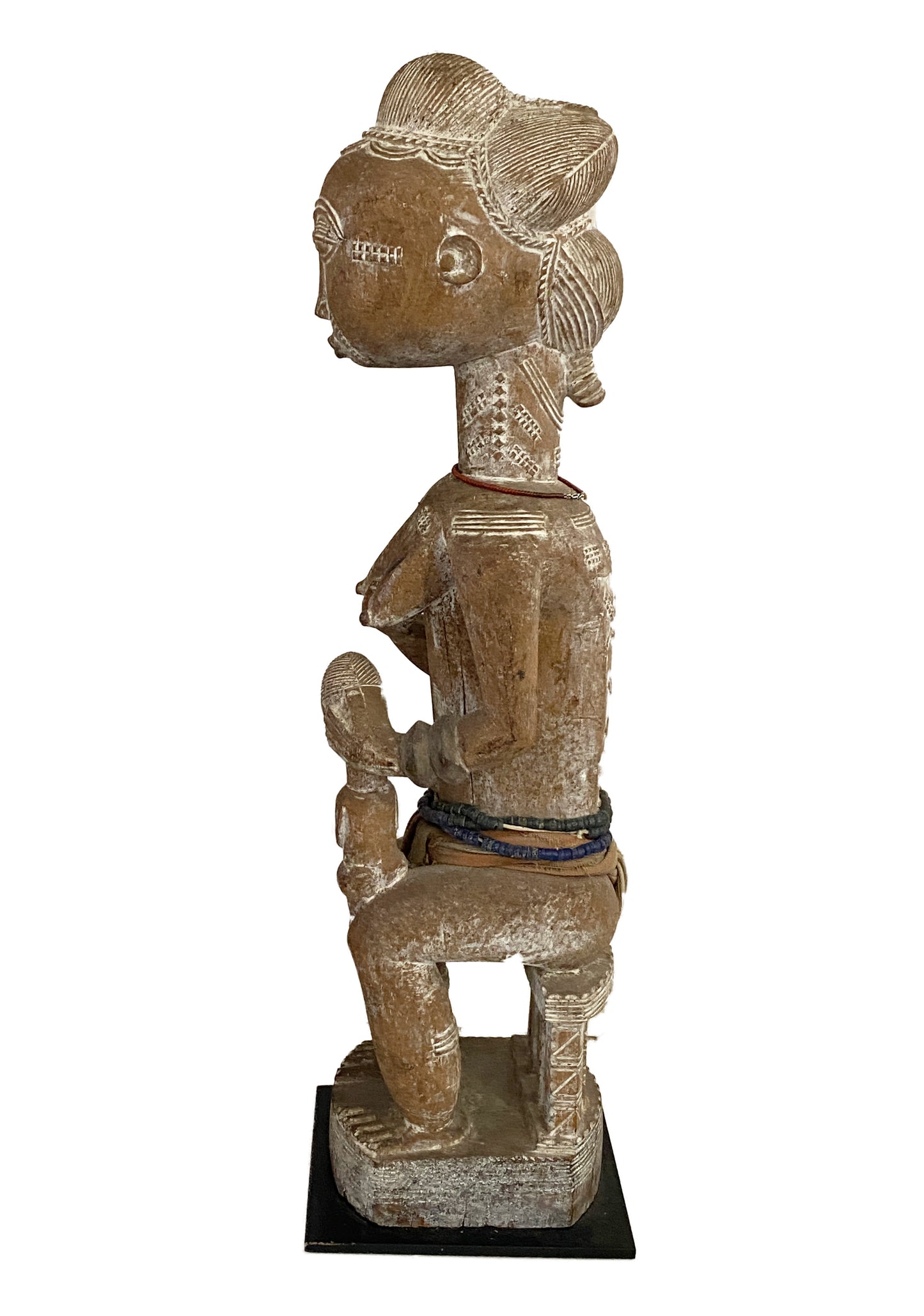 #3919 Old African Senufo Maternity Sculpture 21.75" H