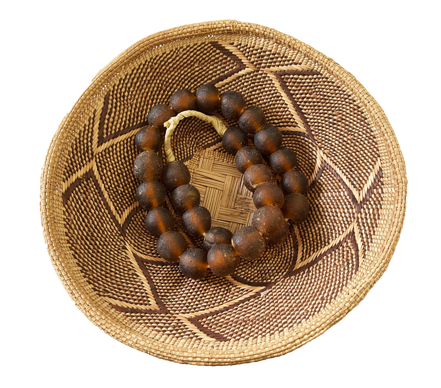 #2274 African Jumbo Glass Trading Beads String