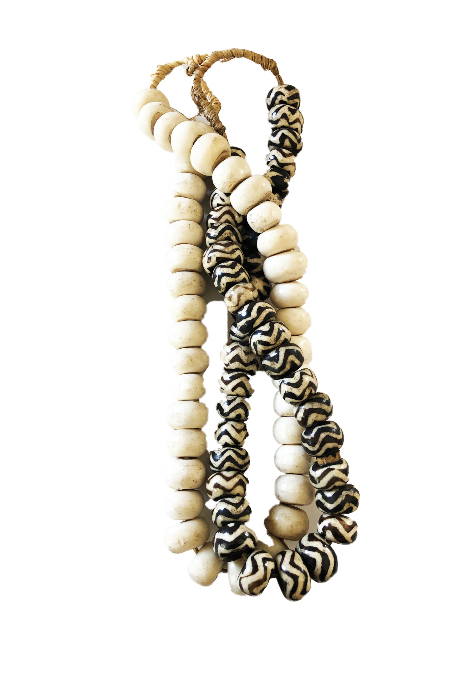#3039 African Jumbo Bone Trading Beads Set of 2 Necklaces