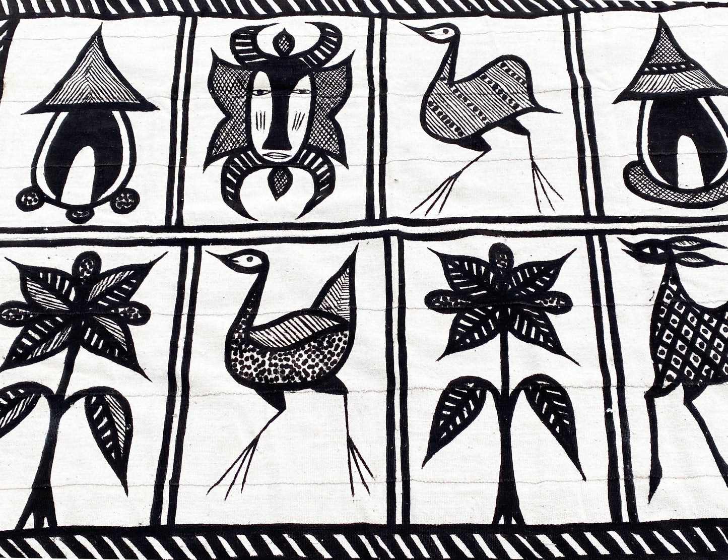 #4379 Vintage Korhogo by the Senufo People Mud Cloth Cote d'Ivoire