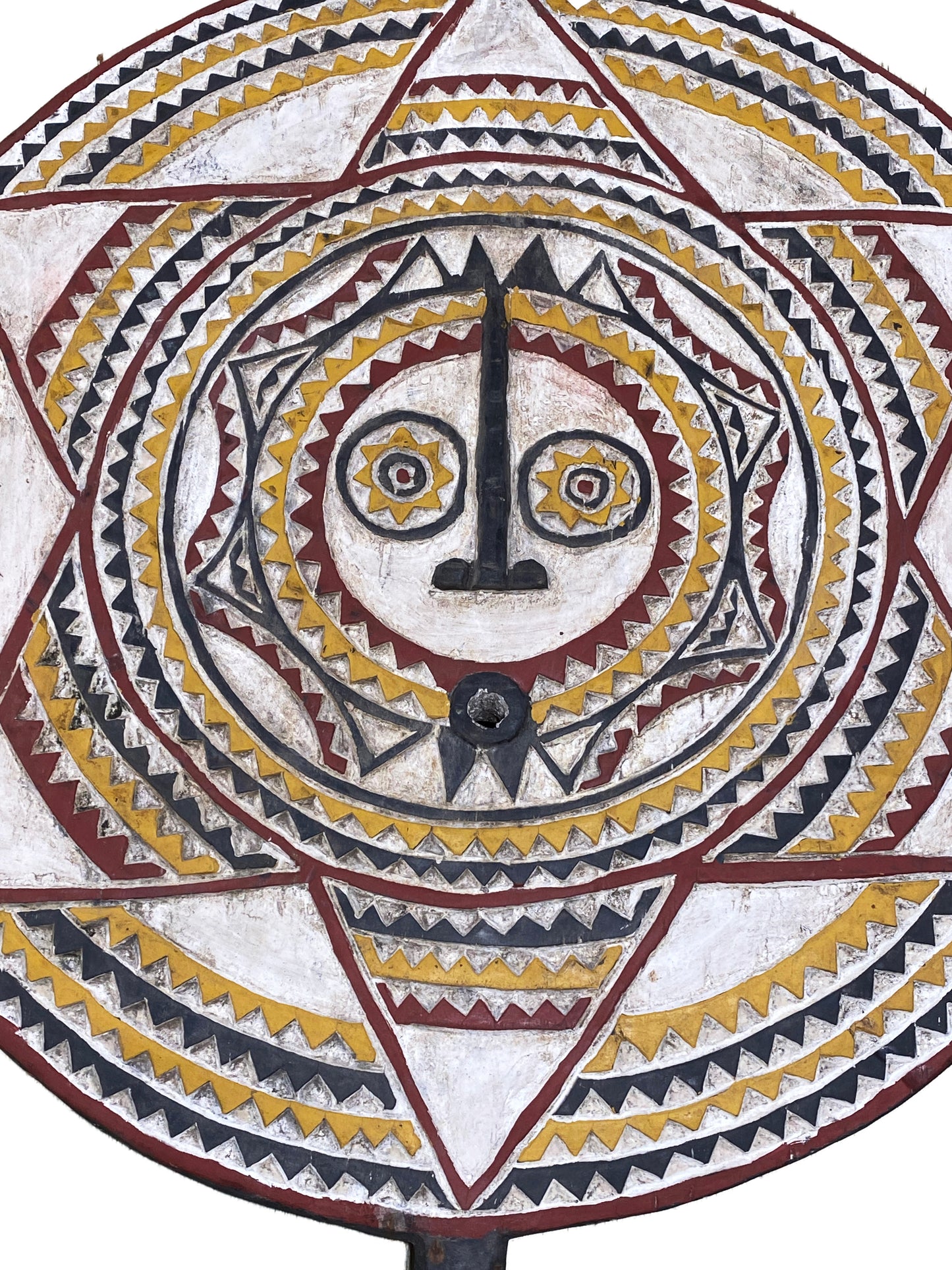 #4119 Superb African LG Baule Tribe Moon Mask I Coast 38" H