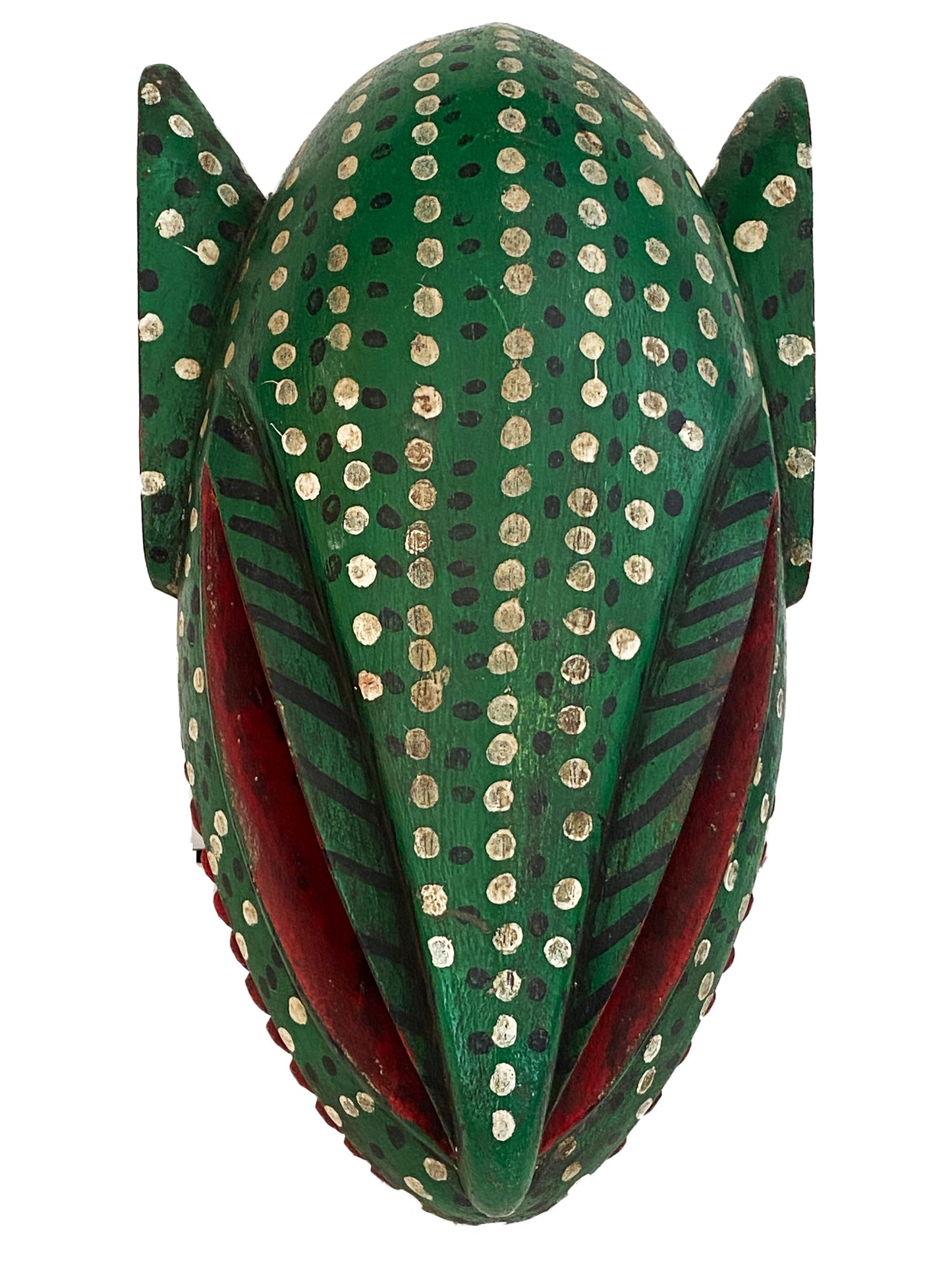 #3419 African Lg Old Colorful Leopard Mask Bozo Bamana 14.5" H