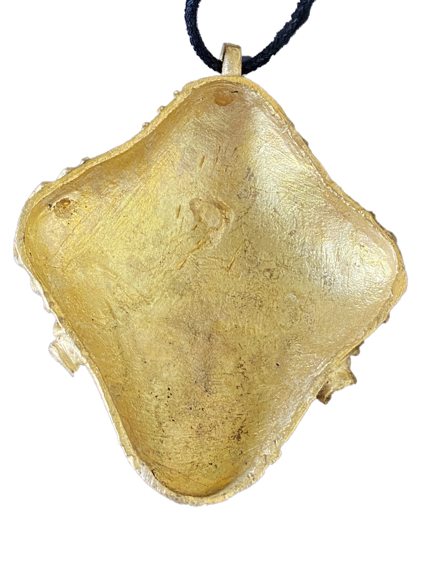 #4335 African Baule Gold Weight Passport/Pendant Bronze Mask 3.5" h