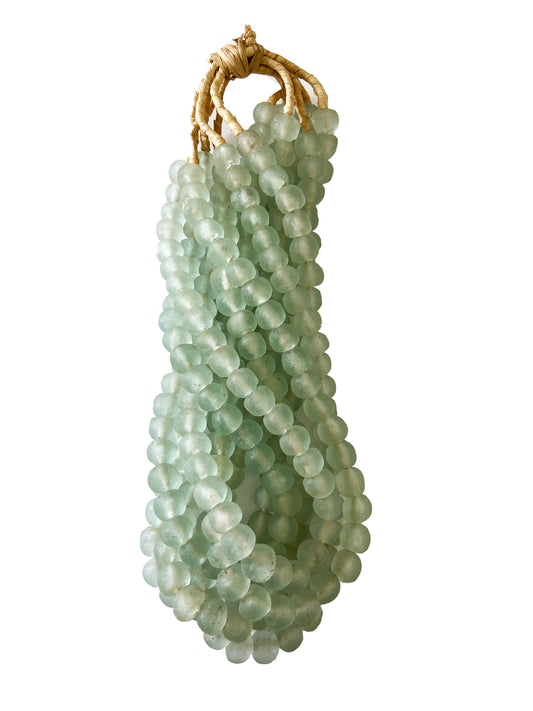 #2290 AfricanAqua Glass Trade Beads S/6