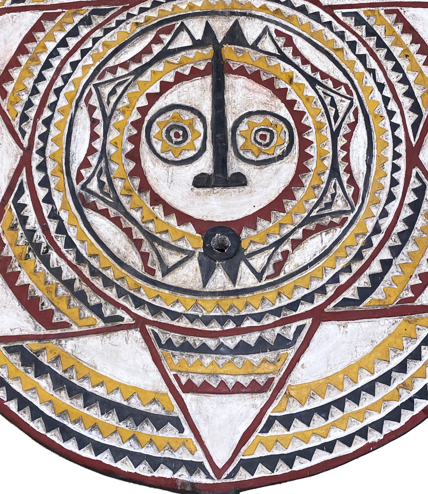 #4119 Superb African LG Baule Tribe Moon Mask I Coast 38" H