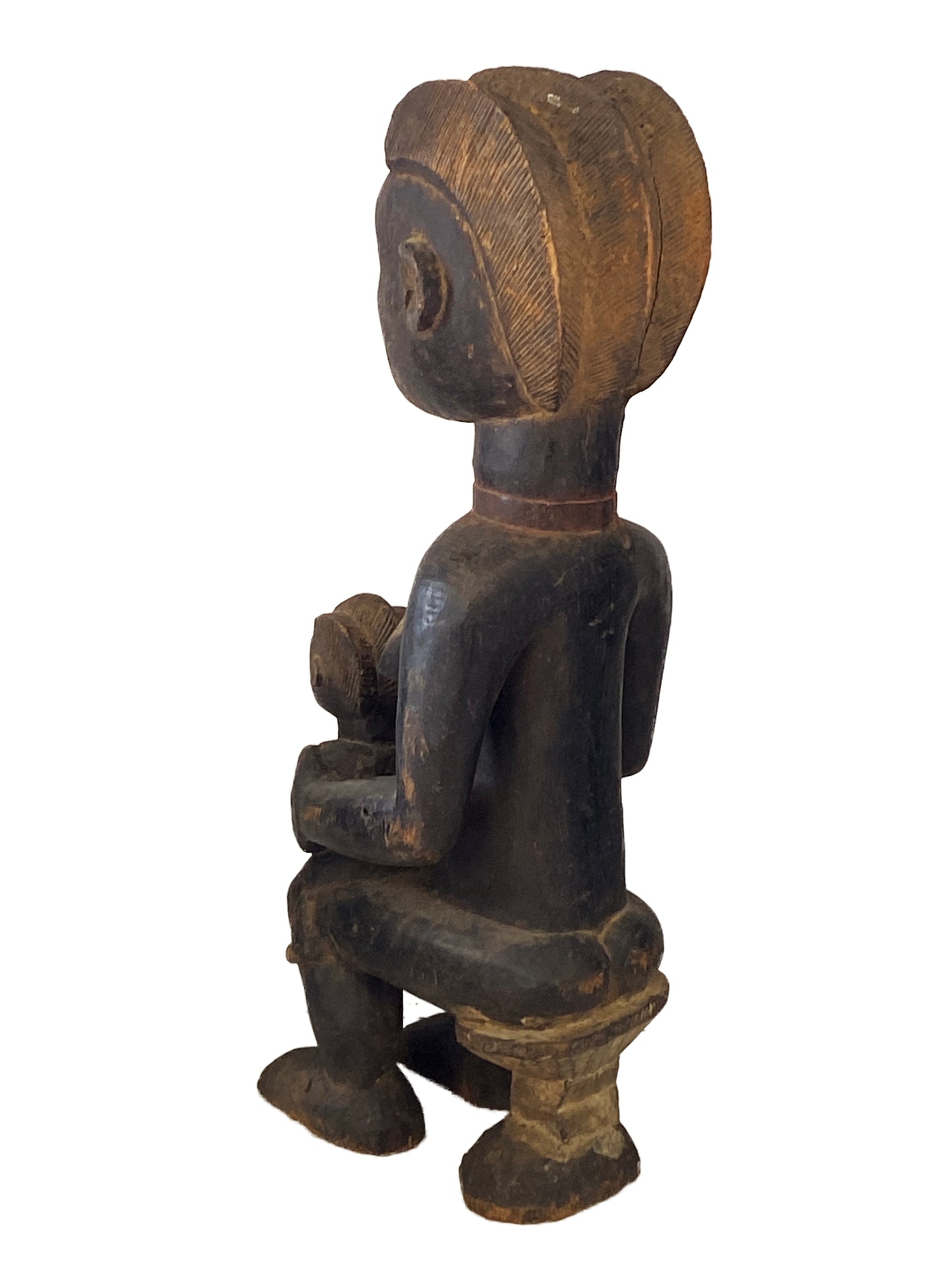 #3525 Baule Old Maternity Figure Cote D'ivoire Africa 18.5" H