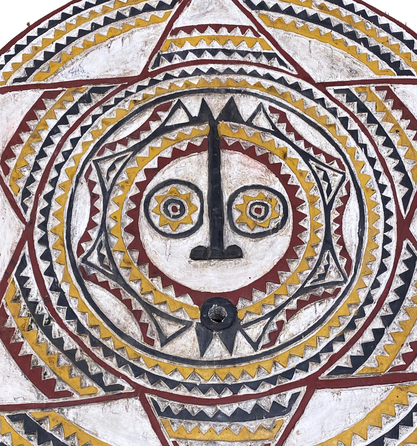 #4119 Superb African LG Baule Tribe Moon Mask I Coast 38" H