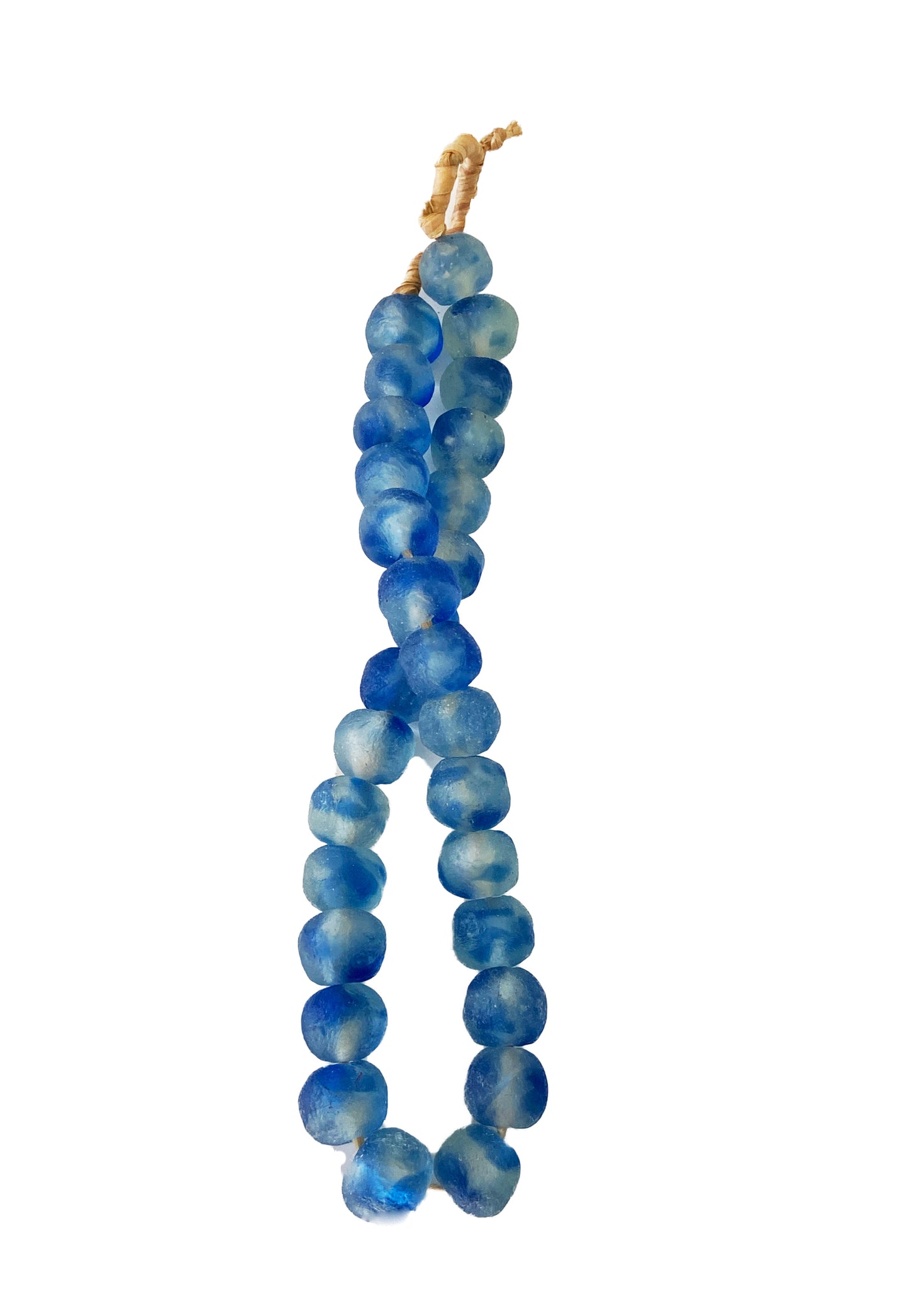 #3338 African Lg GlassTrading Beads Necklace 27" H