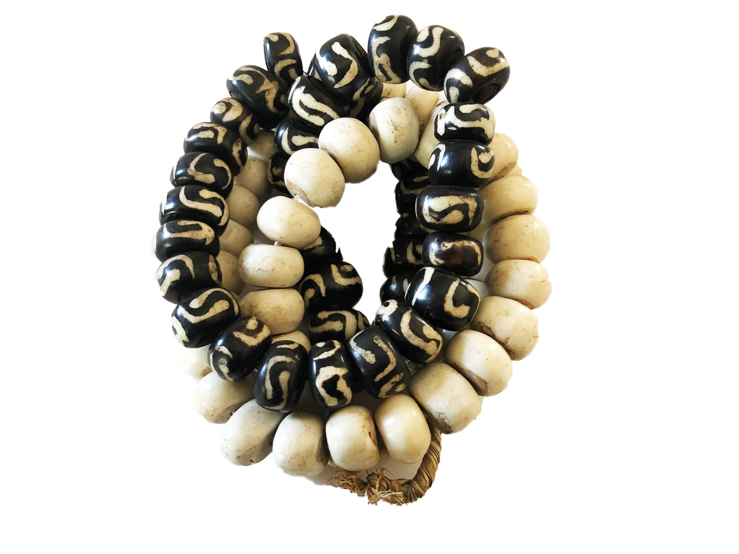 #3039 African Jumbo Bone Trading Beads Set of 2 Necklaces