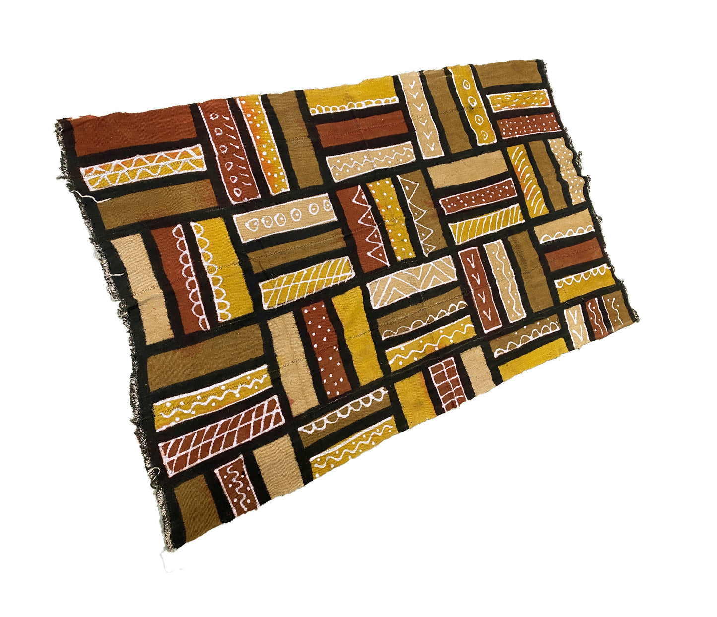 #4091 Superb Bogolan Mali Mud Cloth Textile 38" by 58"