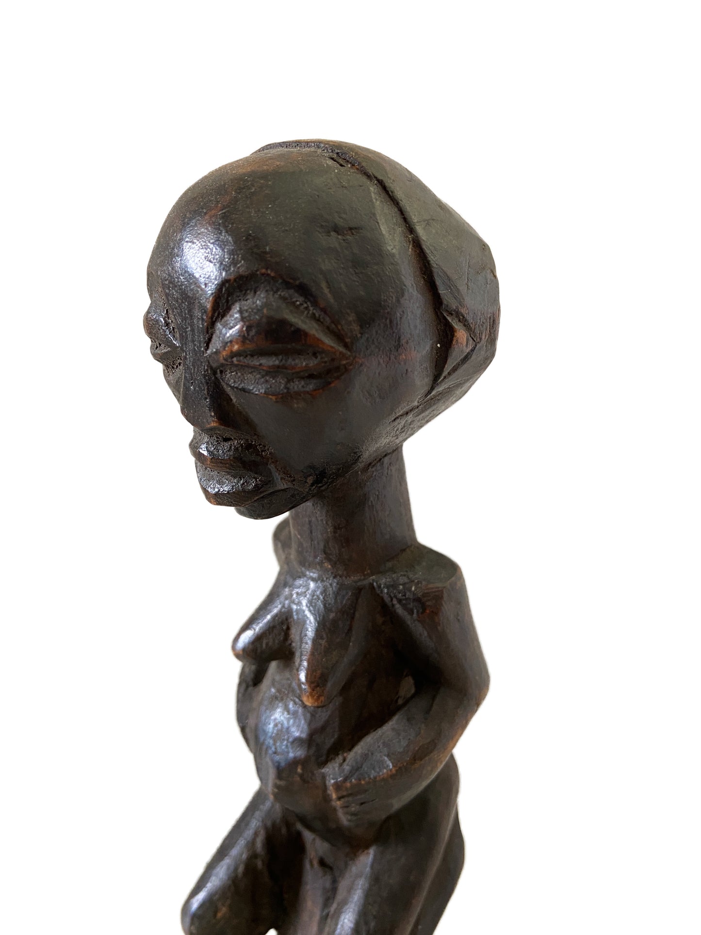 #2151 Superb Hemba Pregnant Female Memorial Figure Singiti 7 Inch DR Congo African